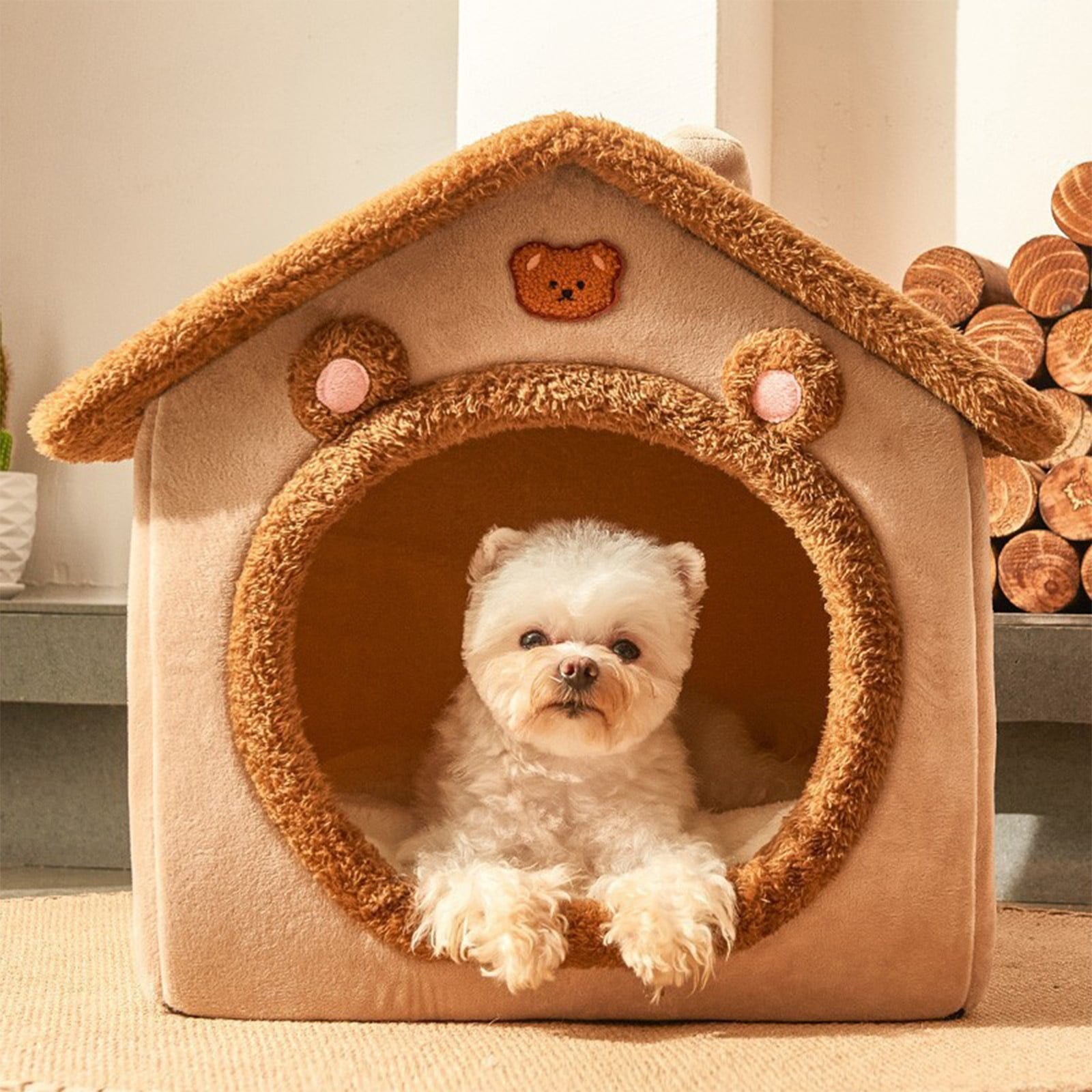 Clearance Dog Bed Medium Size Dogs, Cat Beds for Indoor Cats, Pet Bed for Puppy and Kitty, Washable, Extra , Anti-Slip Bottom
