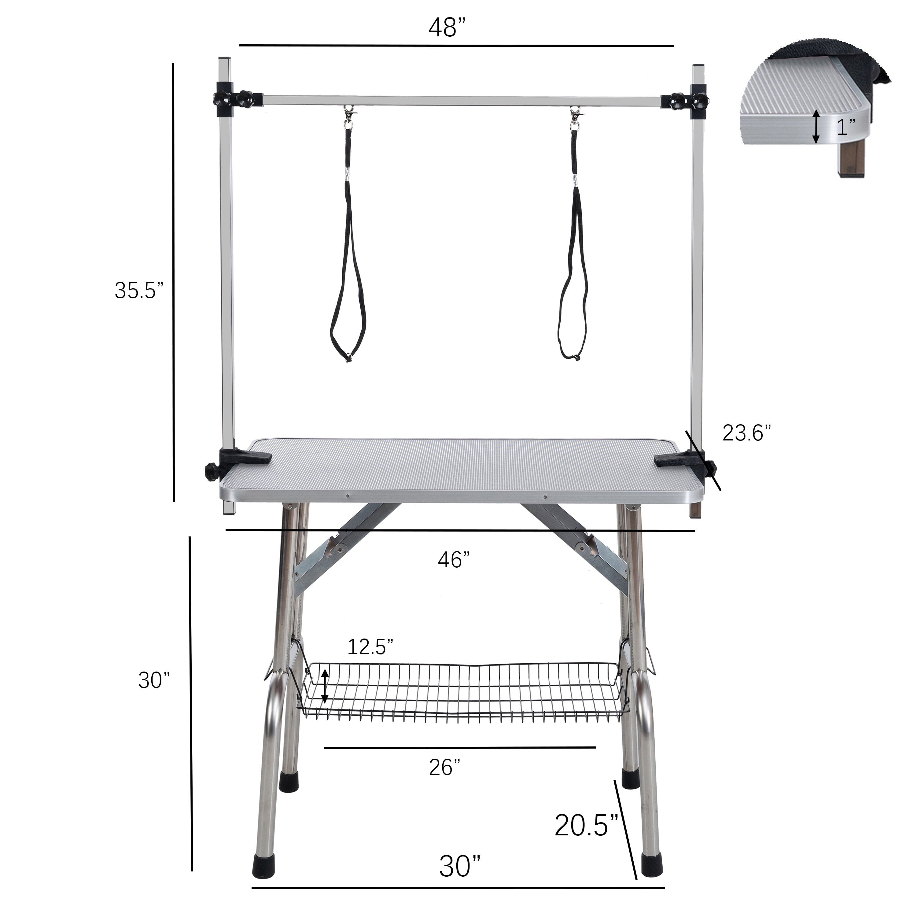 Pet Grooming 36" Dog Pet Grooming Table Adjustable Heavy Duty w/Arm &amp; Noose &amp; Mesh Tray,Dog Grooming