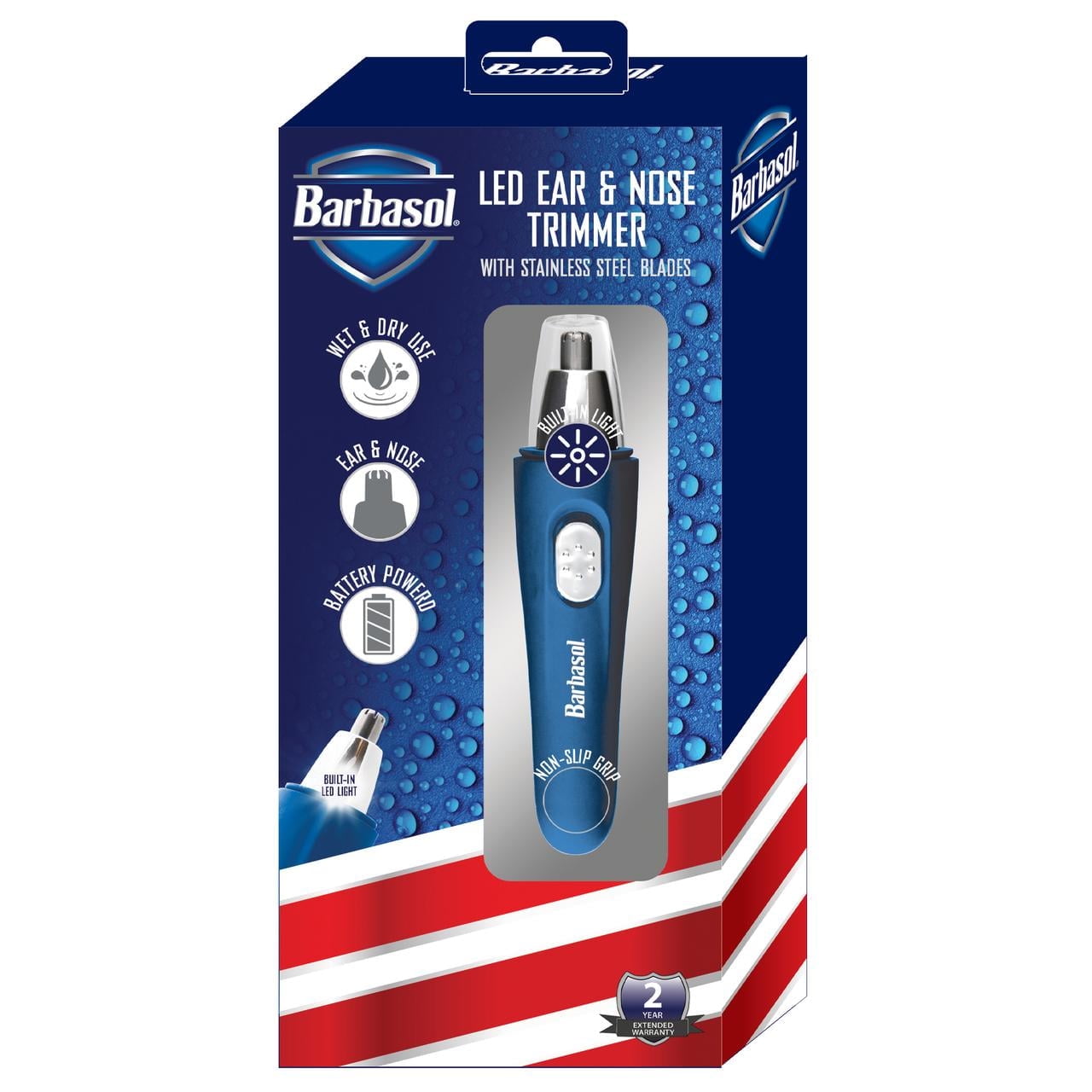 Nose Hair Trimmer for Men and Women, Electric Ear &amp; Nose Hair Trimmer with Built-In LED Light, Wet &amp; Dry Grooming, Grip