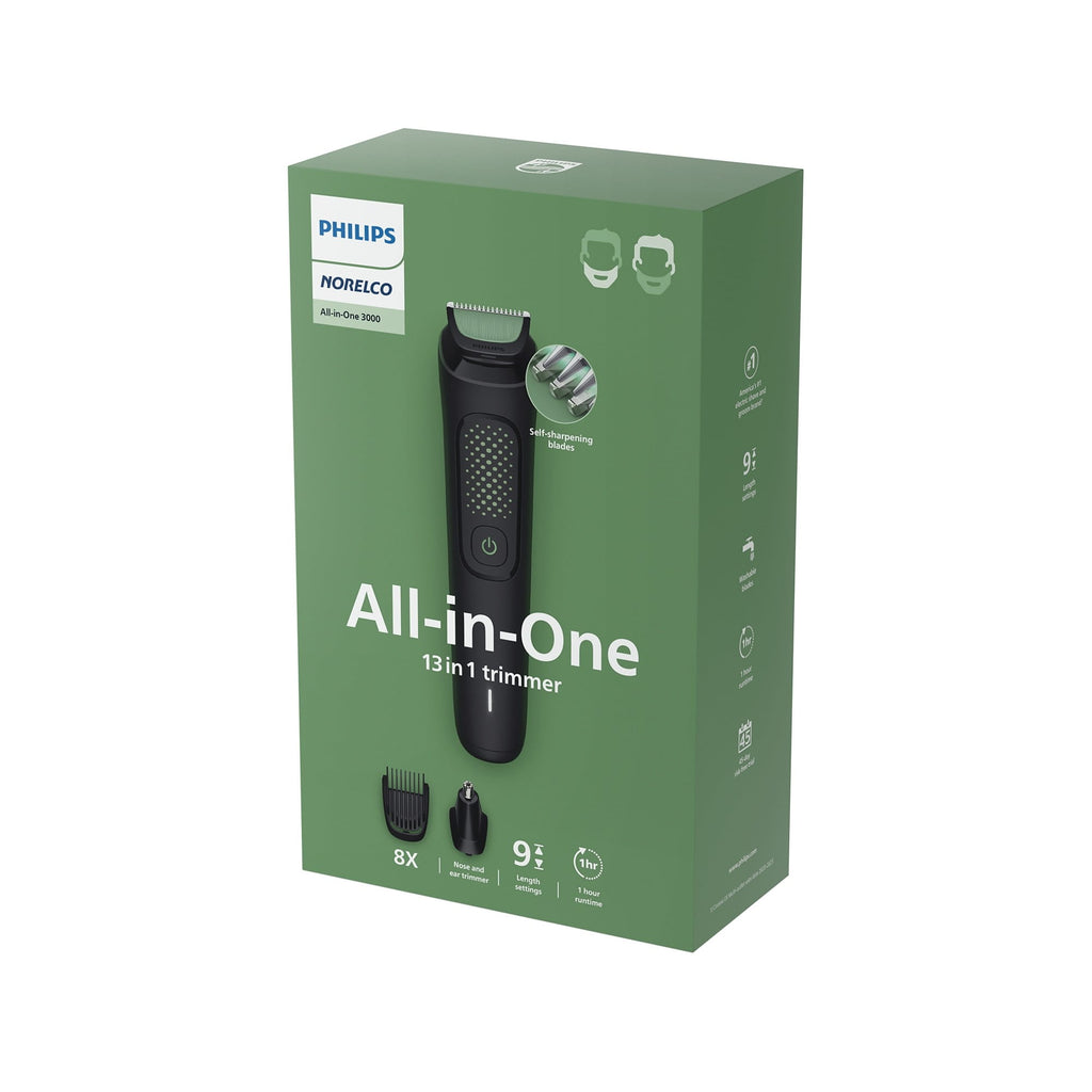 All-In-One 3000 Series 13 In 1 Trimmer, Beard Styler &amp; Men'S Hair Clipper, 9 Length Settings &amp; Self-Sharpening Skin-Friendly Blades, MG3919/50
