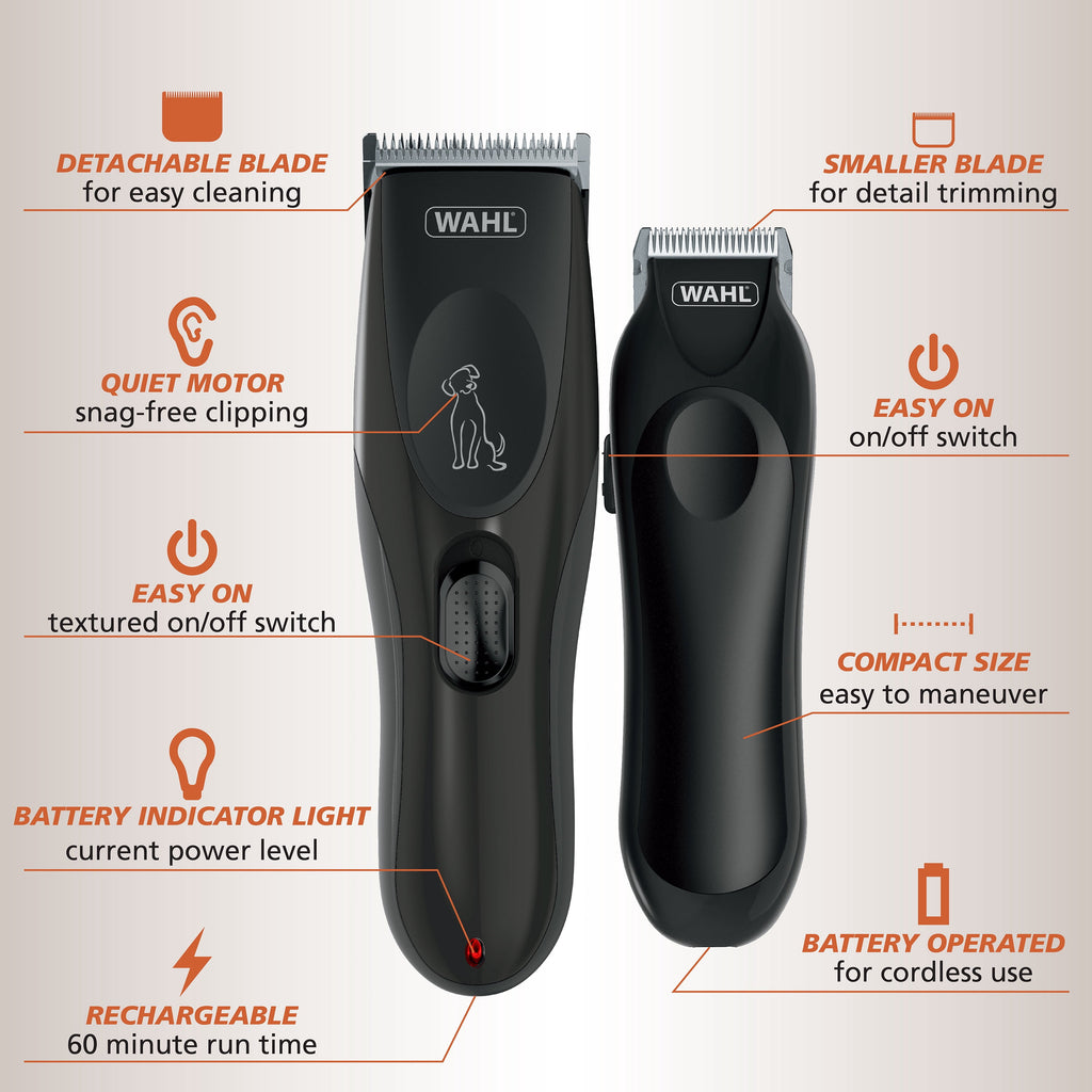 Pet-Pro Combo Cordless Clipper And Trimmer, 60 Minute Run Time, Black, Model 3028689