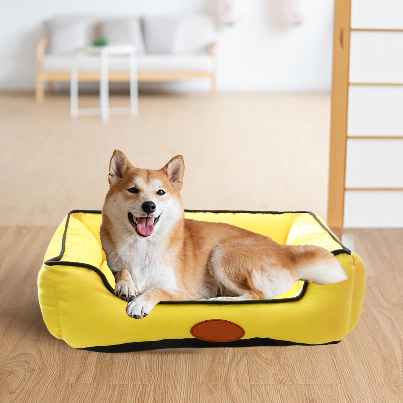 Dog Bed for Large Medium Small Dogs, Rectangle Washable Sleeping Puppy Bed, Cat Beds for Indoor Cats, Pet Sofa Bed, Anti-Slip Bottom