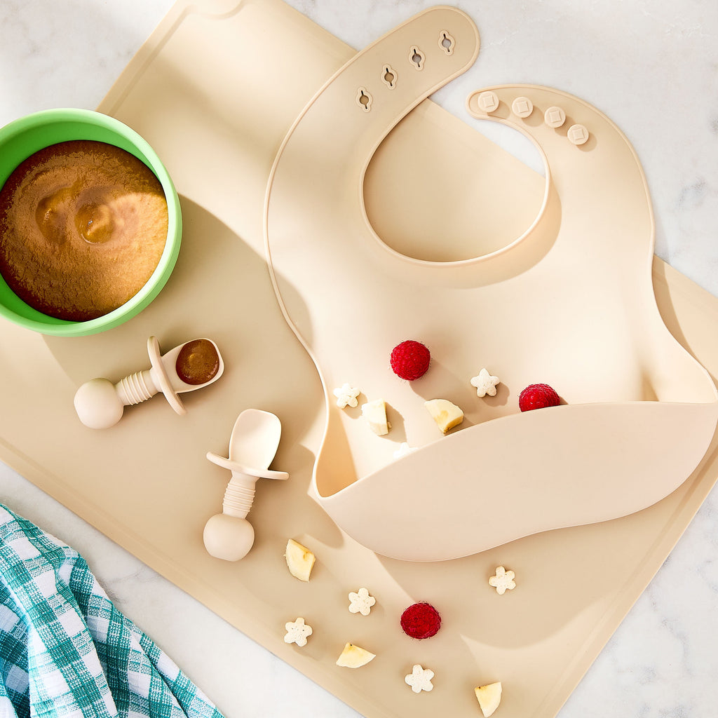 4-Piece Silicone Baby Feeding Starter Set, 6+ Months
