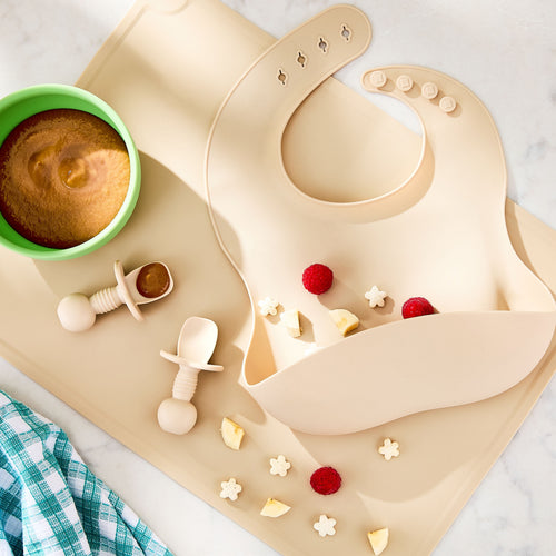4-Piece Silicone Baby Feeding Starter Set, 6+ Months