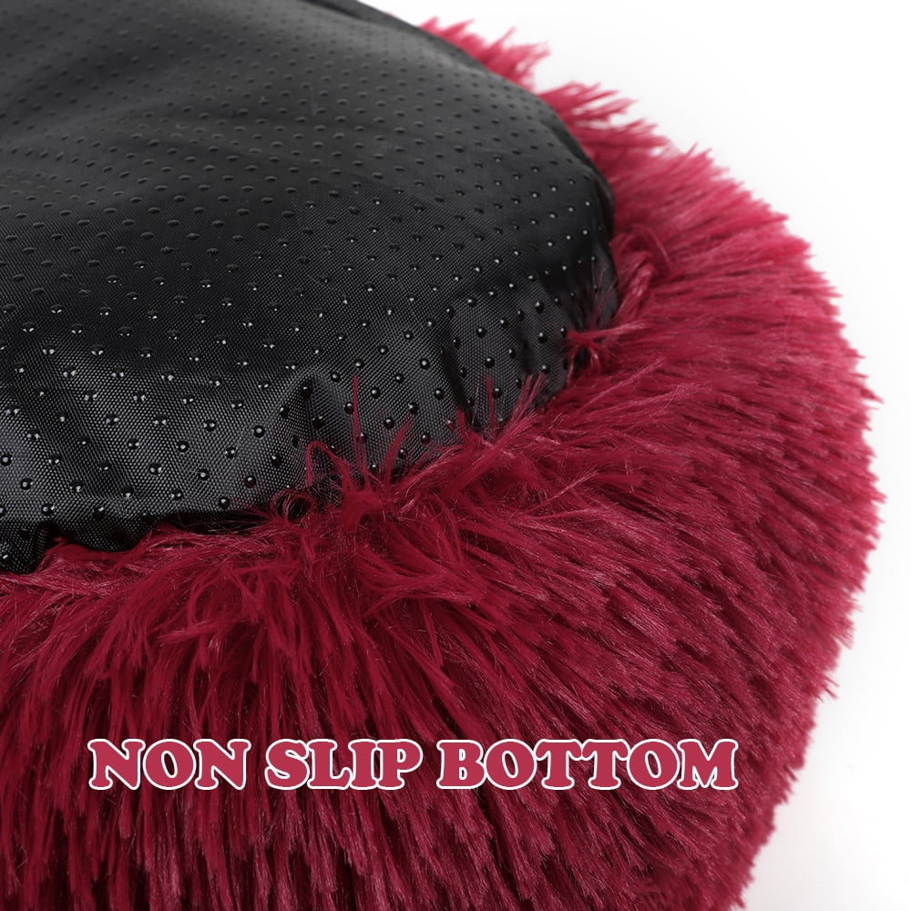 Round Plush Pet Bed for Dogs &amp; Cats, Dog Bed Sleeping Kennel Nest