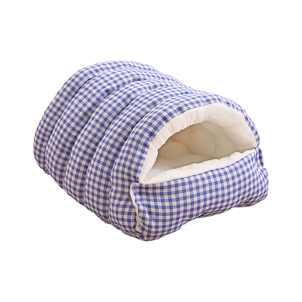 Winter Small Pet Bed - Washable Semi-Enclosed Cat/Dog Bed, Dual-Purpose (Open/Closed), Wear-Resistant Cloth, Fits Pets Under 5 lbs, Green, Compact 18.9x11.8x7.87in