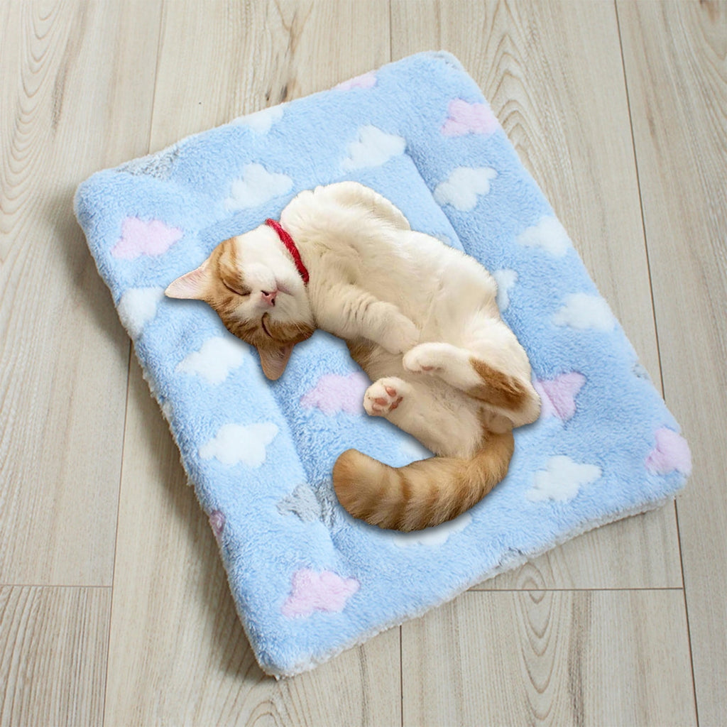 Cats Bed Cats Cushion Winter Thick Mattress Pet Sleeping Pad Indoor Cats Bed Comfy Pet Bed Suitable for Small Cats and Dogs 16.2x9.8in