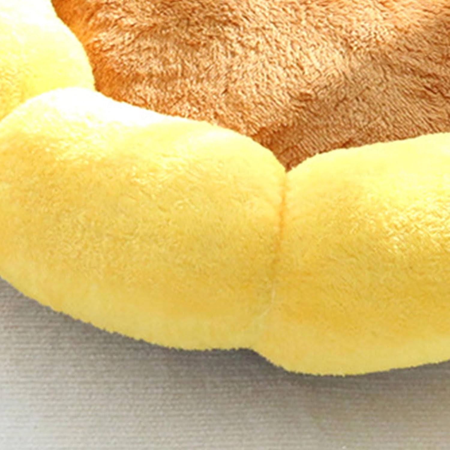 14in Round Cat Beds for Indoor Cats Small Dog Bed with Pillow, Washable Plush Pet Bed for Kittens Puppy, Purple