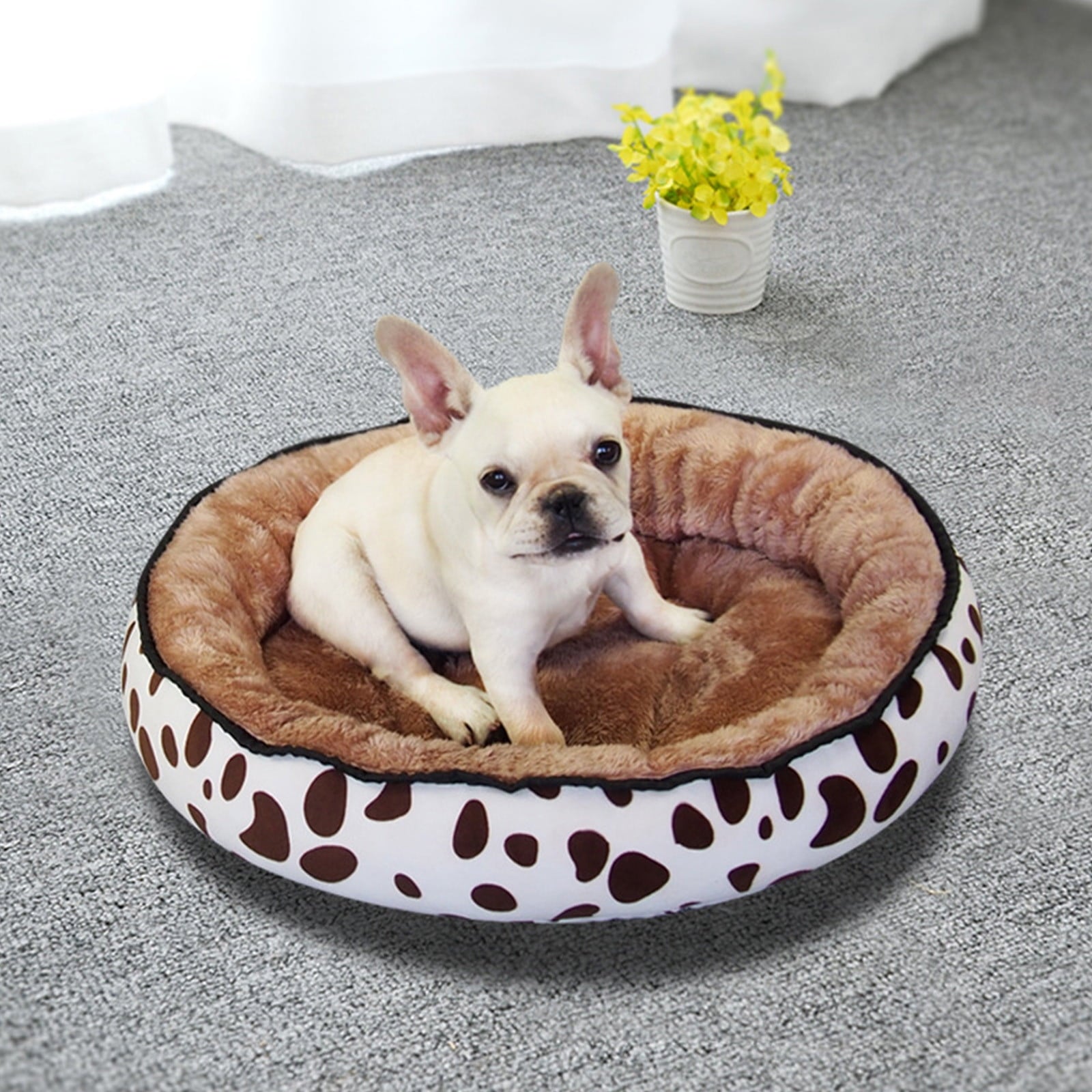 Washable Cat Bed &amp; Dog Bed, Semi-closed Bed for Small Medium Large Pets, Plush Cotton No Deformation Pet Bed on Clearance, Multipleon (11"x 11"x 10", Gray)