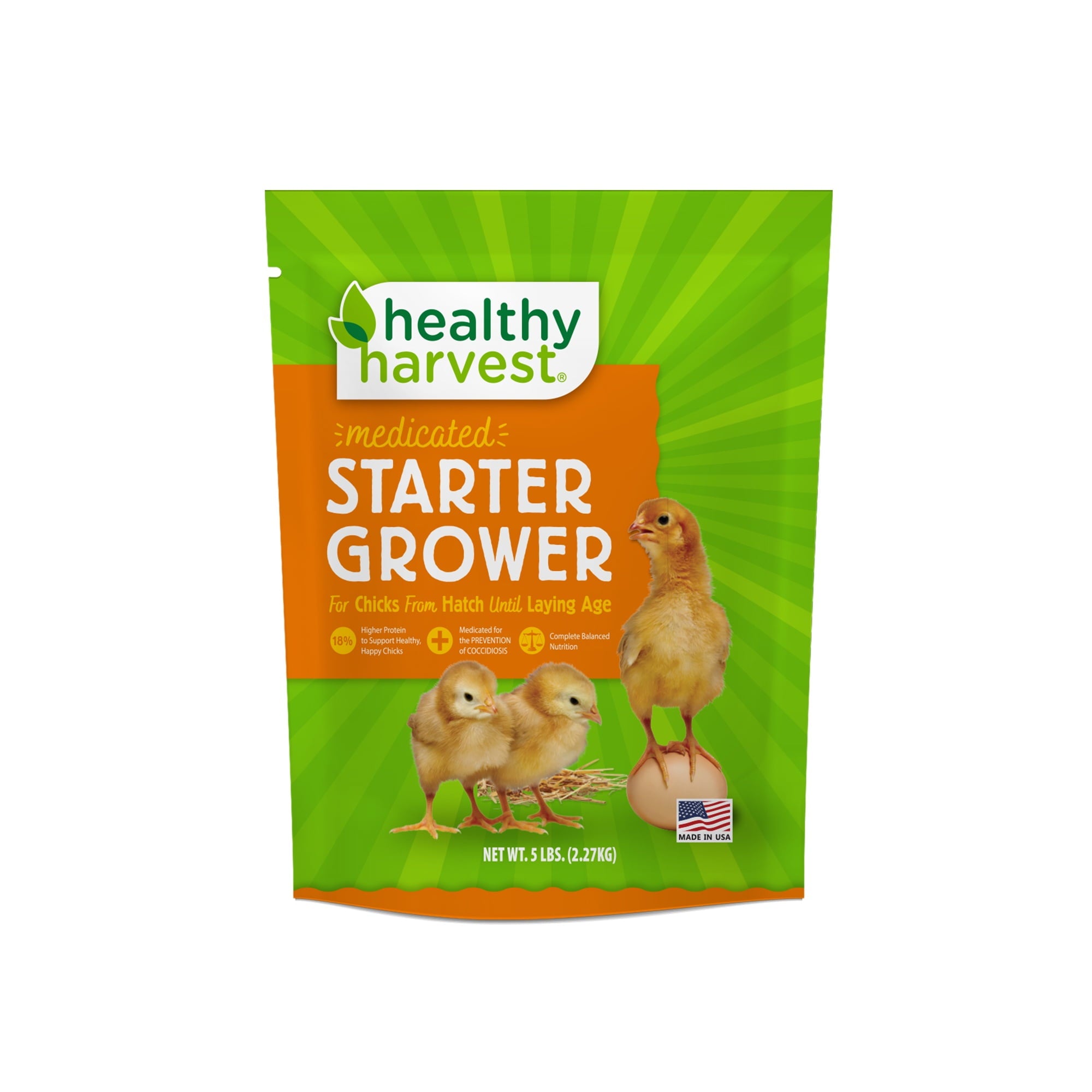 Medicated Starter Crumble Feed for Baby Chicks, 5 lb bag