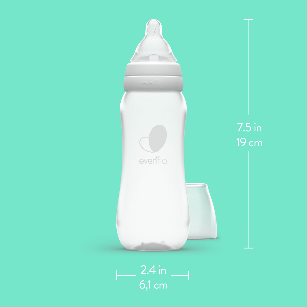 Balance + Standard Neck Plastic Baby Bottles , 9oz Clear, 6 Count
