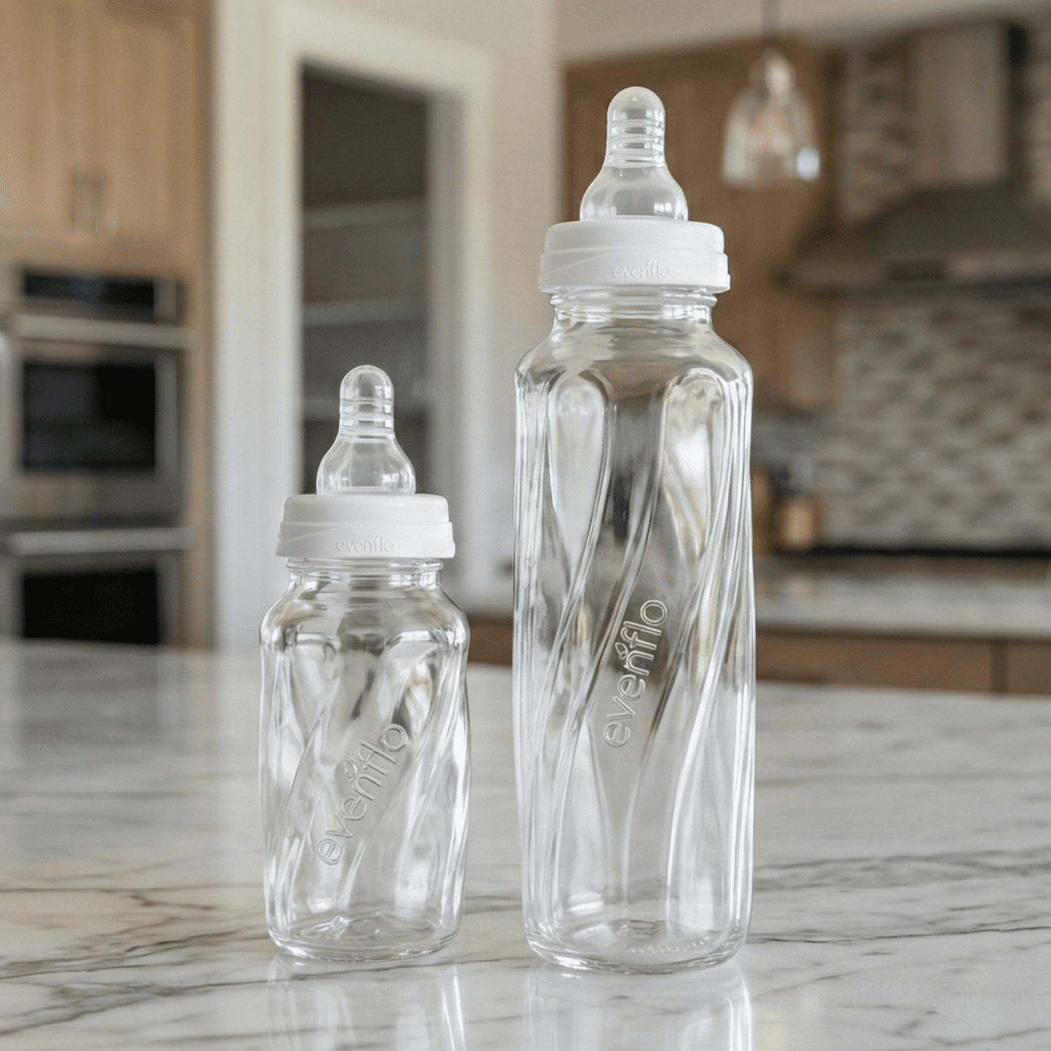 Classic Glass Baby Bottles - 8 Fl oz, Clear, 3ct
