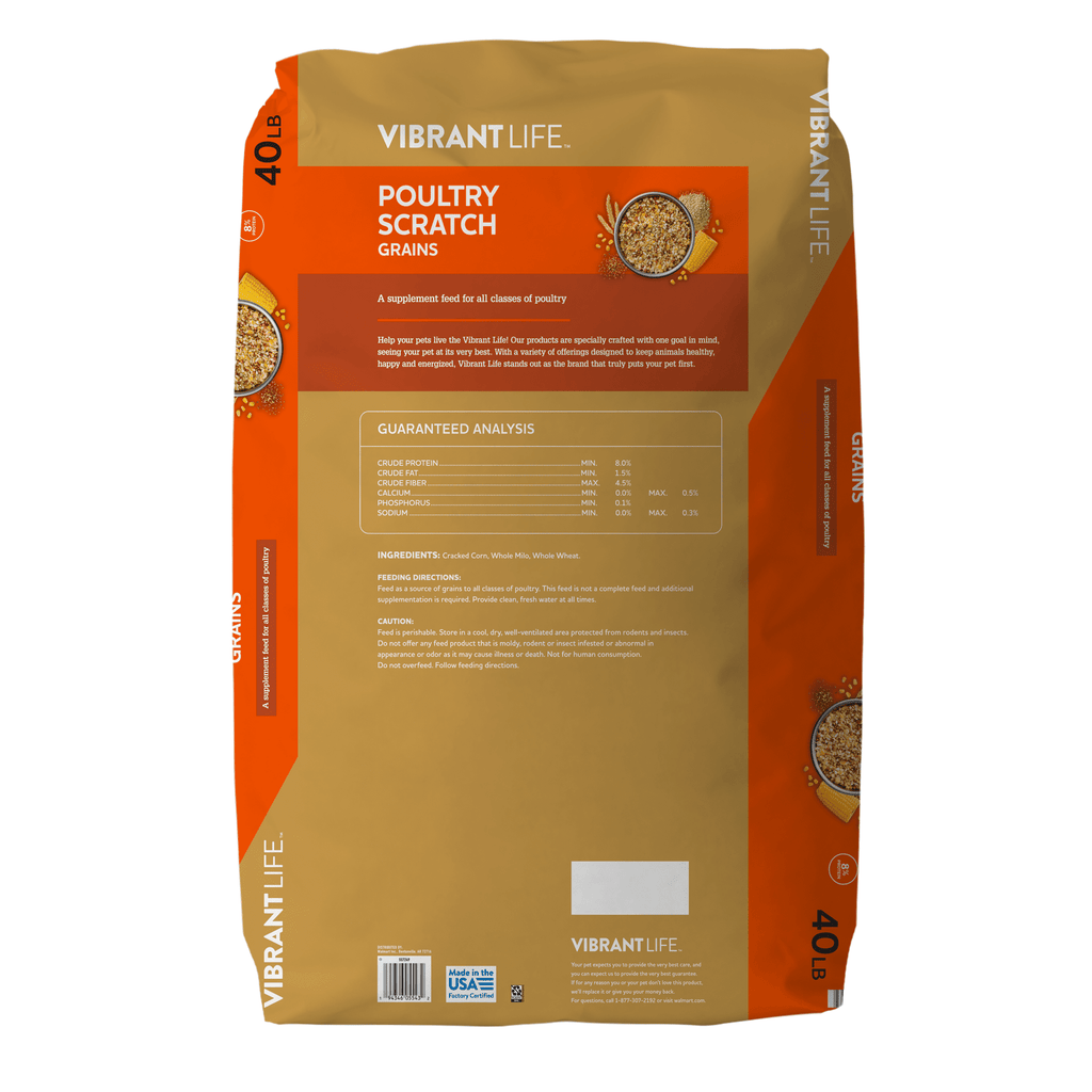 Poultry Scratch Grains, 40 lb Bag