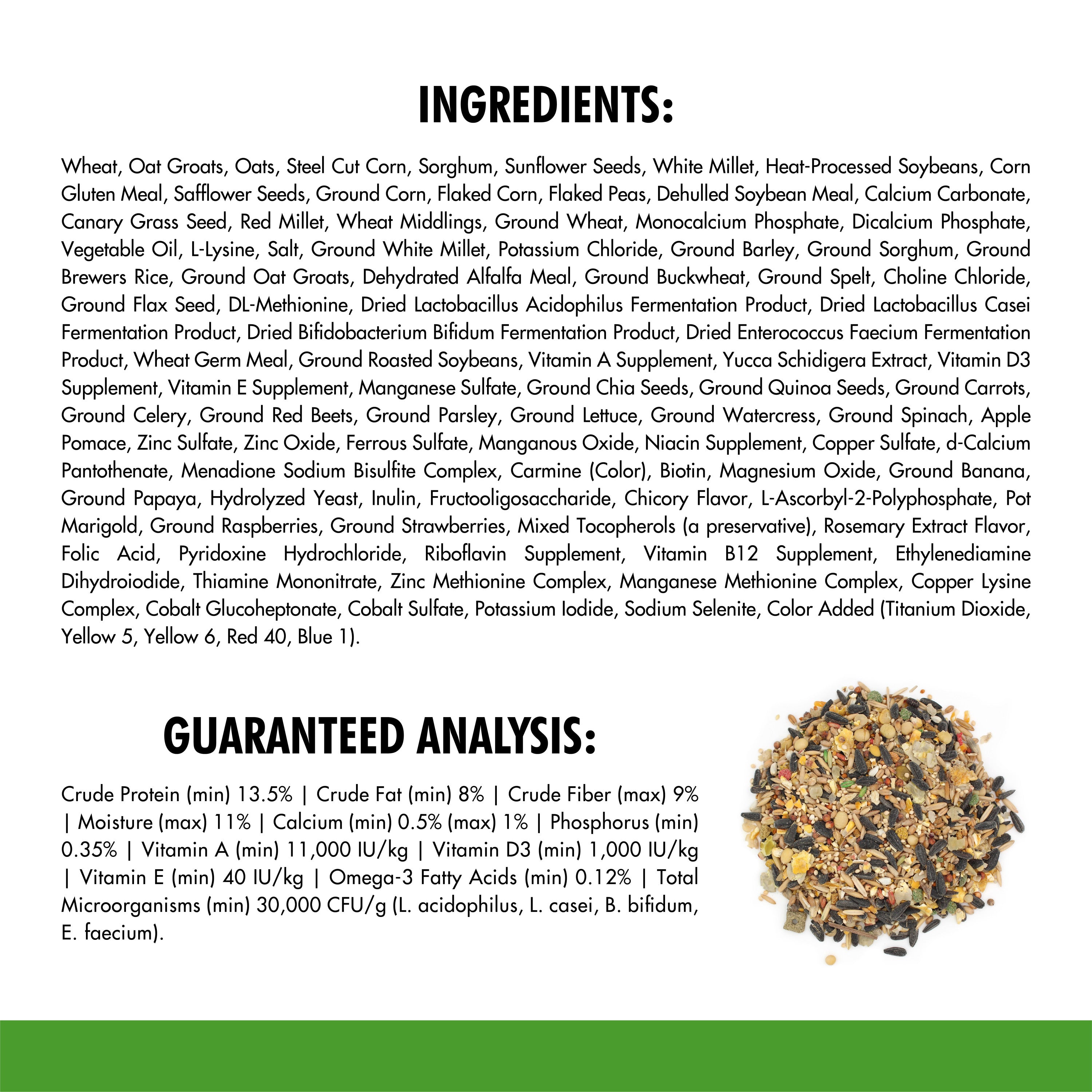 Menu Vitamin Fortified Food for Cockatiel, Lovebirds, and Small Consures, 4 lb