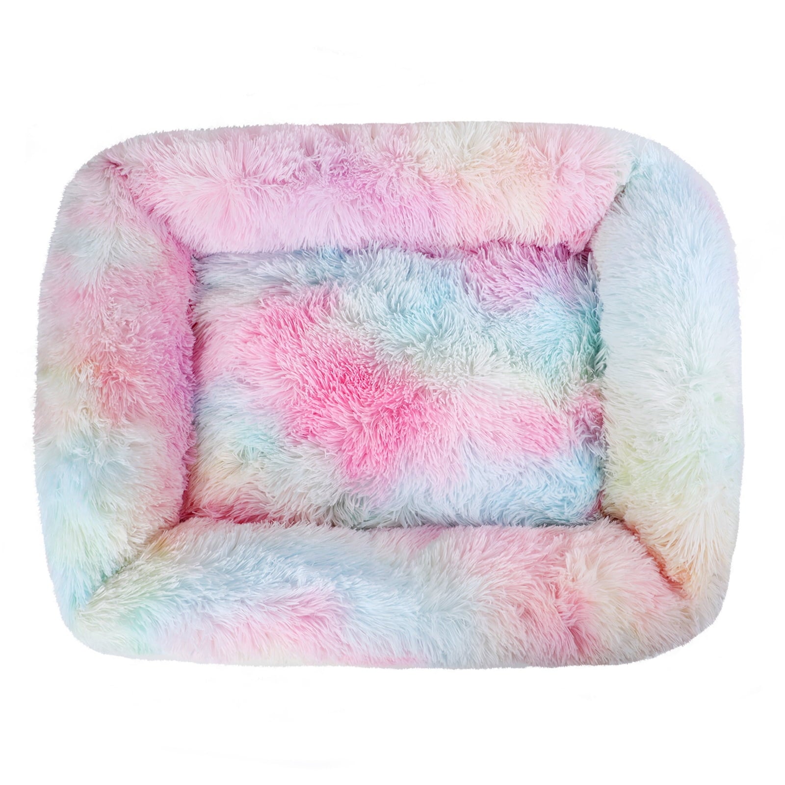 Rectangle Plush Pet Bed Bed for Dogs Cats Kennel Cuddler Crate Cushion Mat Washable