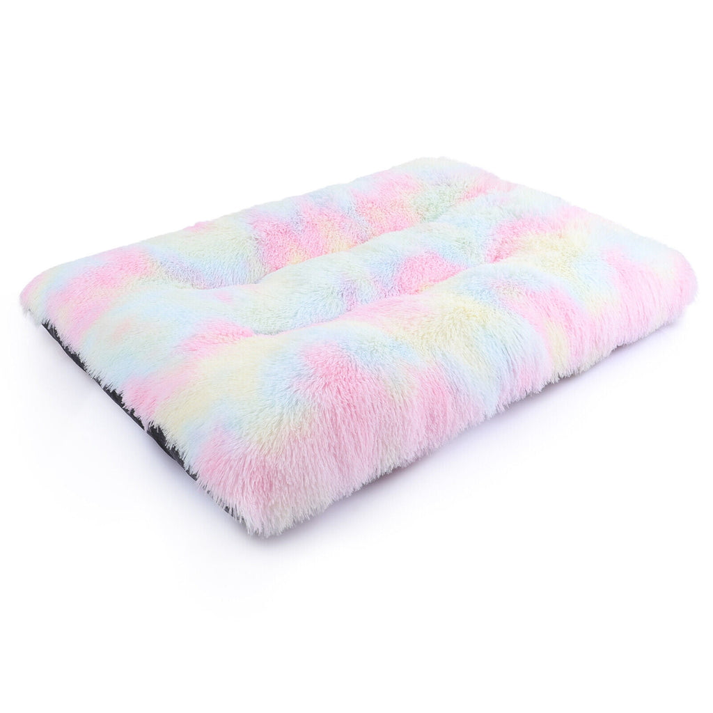 Plush Pet Bed for Dogs &amp; Cats Dog Crate Mat Mattress Pillow Bolster