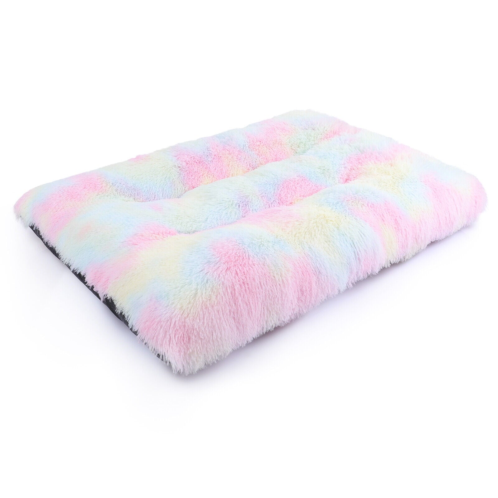 Plush Pet Bed for Dogs &amp; Cats Dog Crate Mat Mattress Pillow Bolster