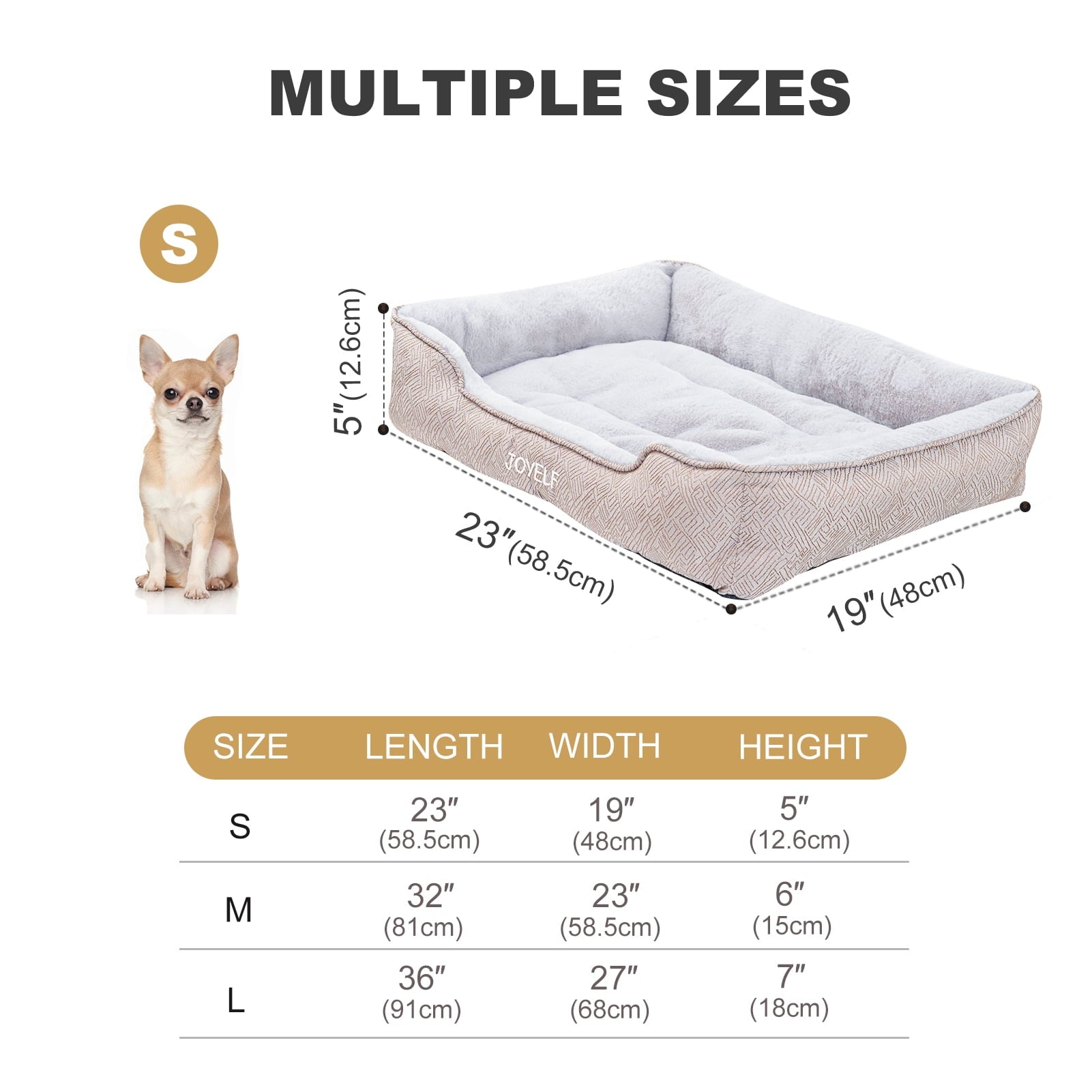 Dog Bed Washable Pet Bed, Anti Anxiety Cat Bed &amp; Sofa, Cute Plush Dog Mat for Small Dog