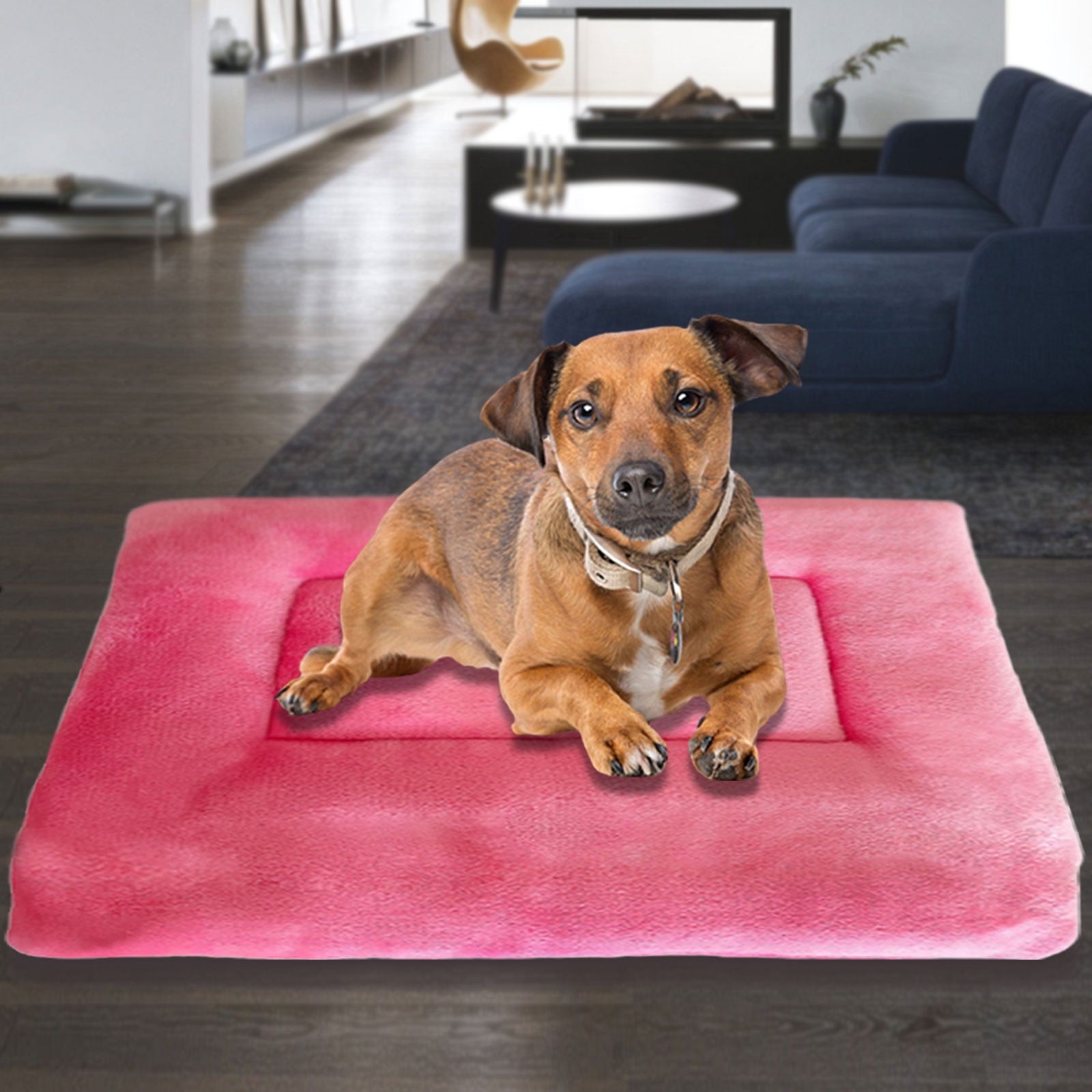 Washable Dog Bed Deluxe Plush Dog Crate Beds Fulffy Comfy Kennel Pad Anti-Slip Pet Sleeping Mat for Large, Jumbo, Medium, Small Dogs Breeds
