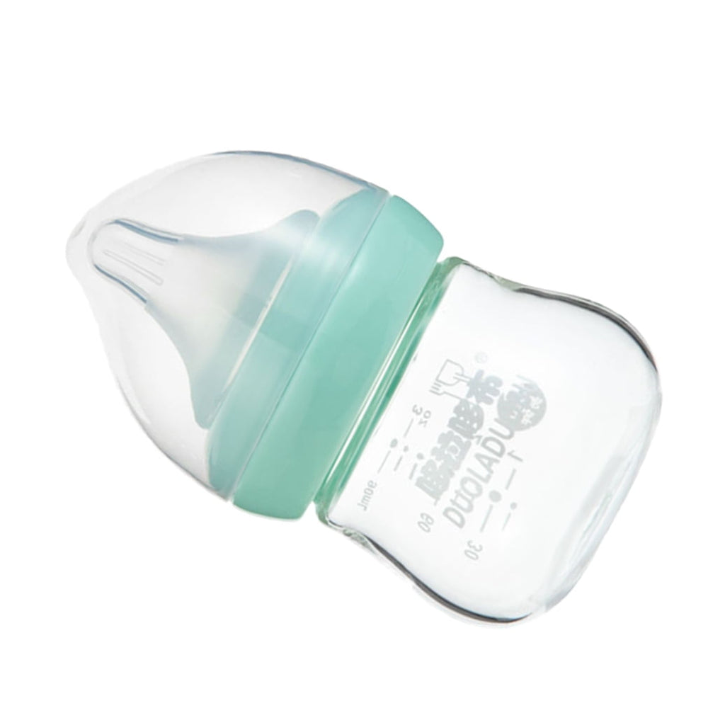 LULULION Wide Neck Glass Bottle for Feeding Milk Water and Medicine