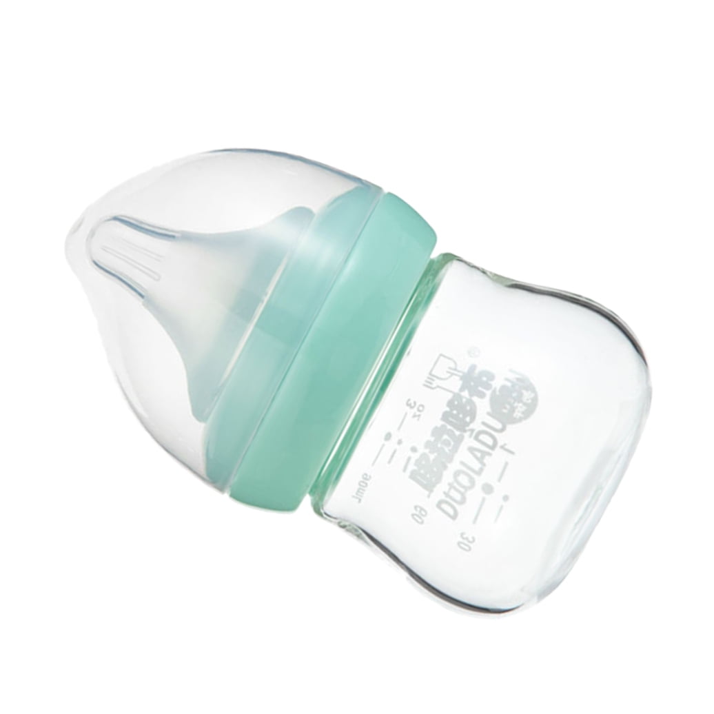 LULULION Wide Neck Glass Bottle for Feeding Milk Water and Medicine