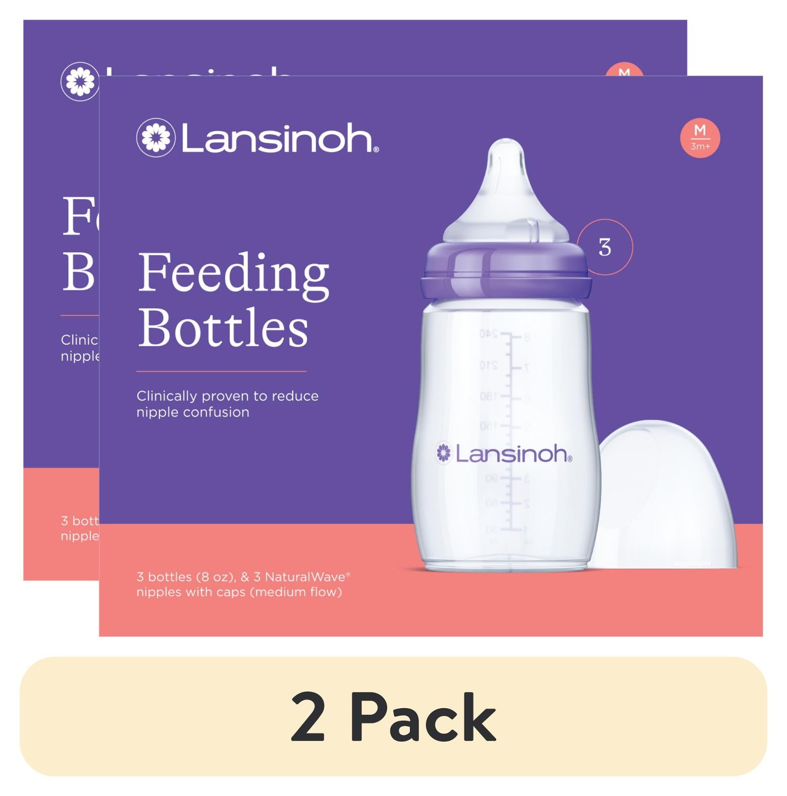 Baby Bottle for Breastfeeding Baby, Baby Formula Feeding, 8oz, 3pk, Medium Flow Nipples, Size M