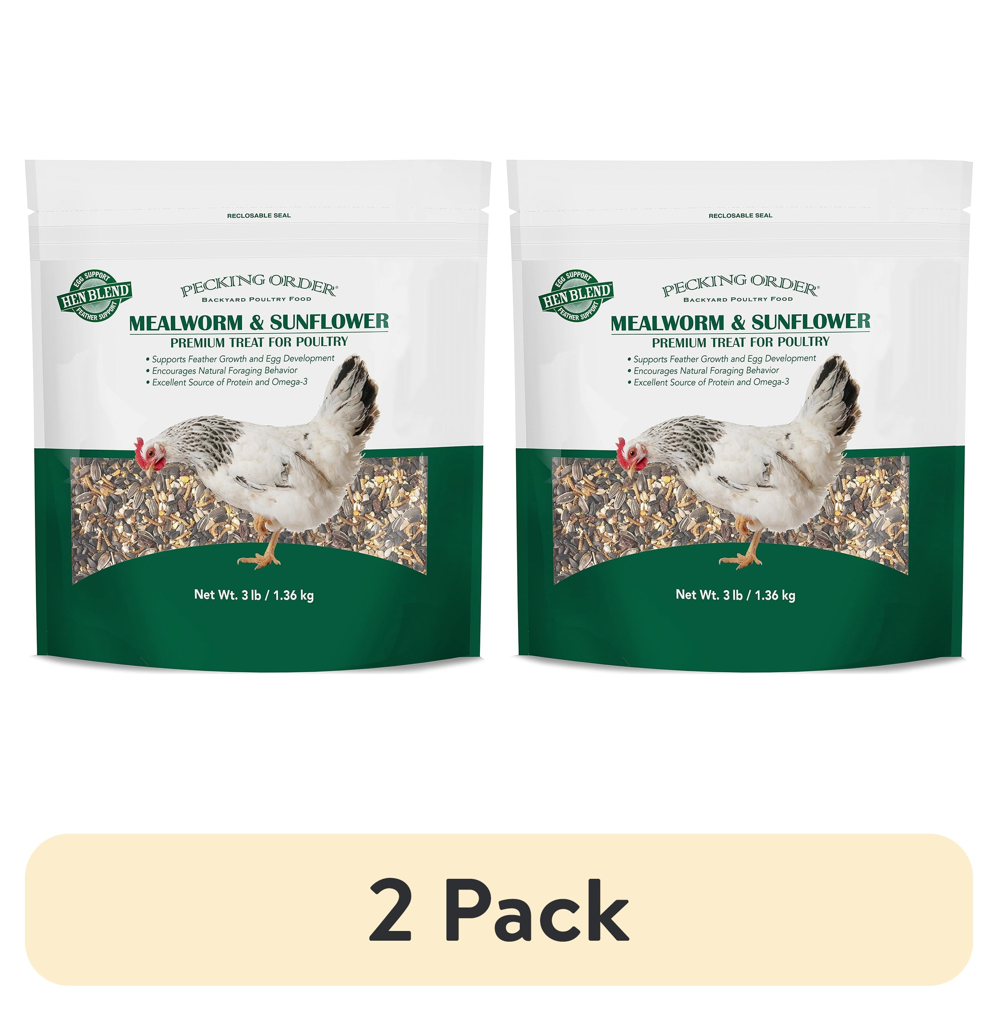 Red River Commodities Pecking Order Mealworm &amp; Sunflower Chicken Treat; 3 lb. Bag