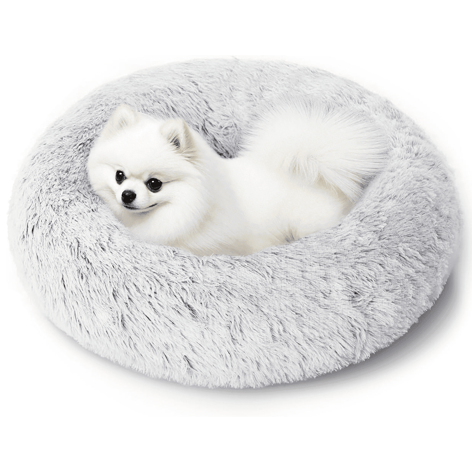20 Inch Donut Dog Bed for Small Dogs, Round Pet Bed, Washable Dog Bed for Small Medium Dogs and Cats