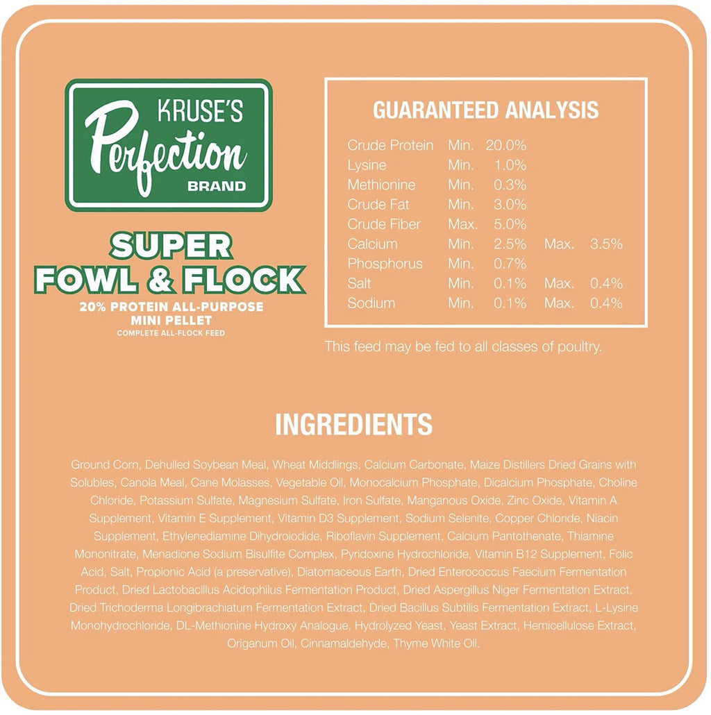 Super Fowl &amp; Flock Pellet 40 lb Bag