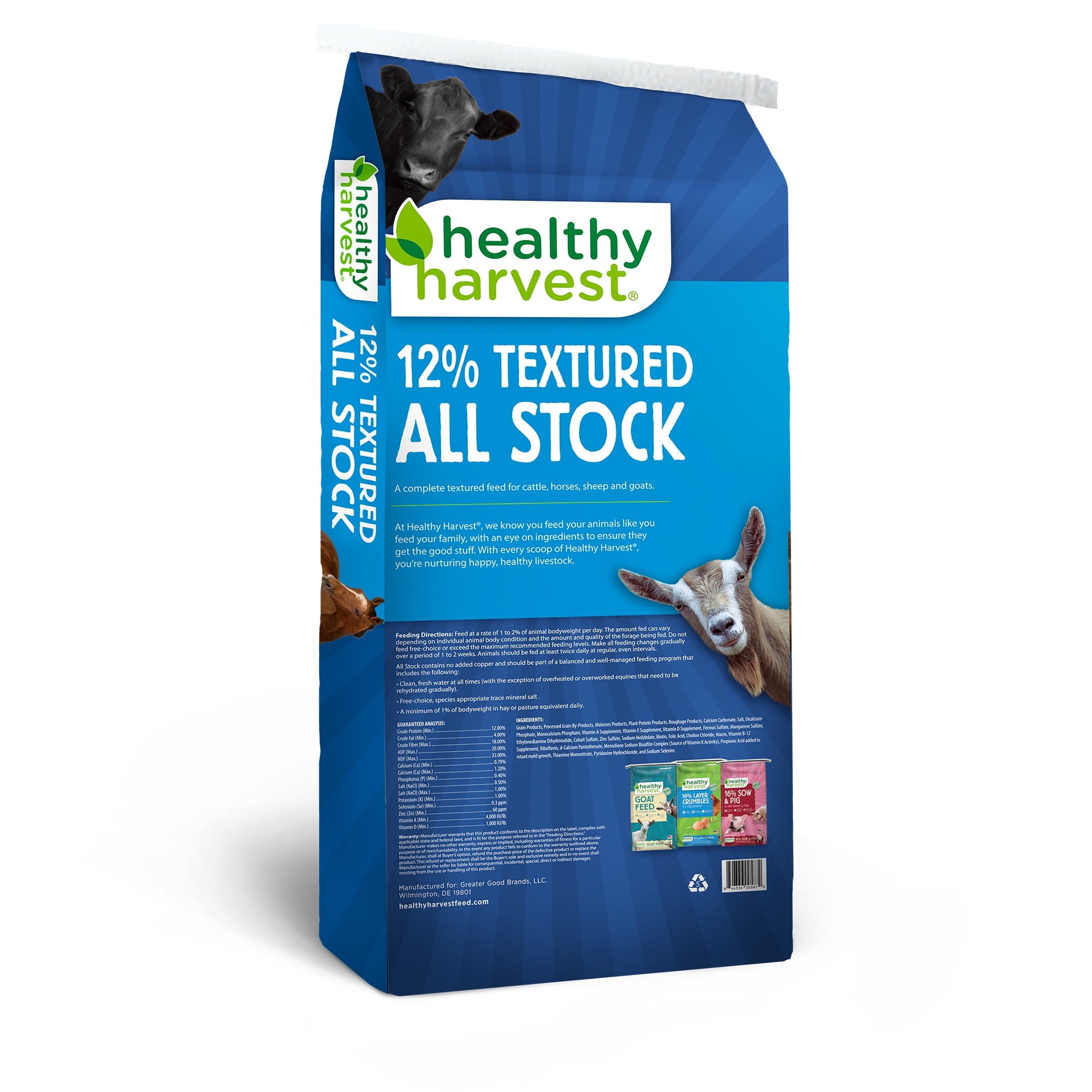 12% Textured All Stock Feed for Multiple Species of Livestock, 40 lb Bag