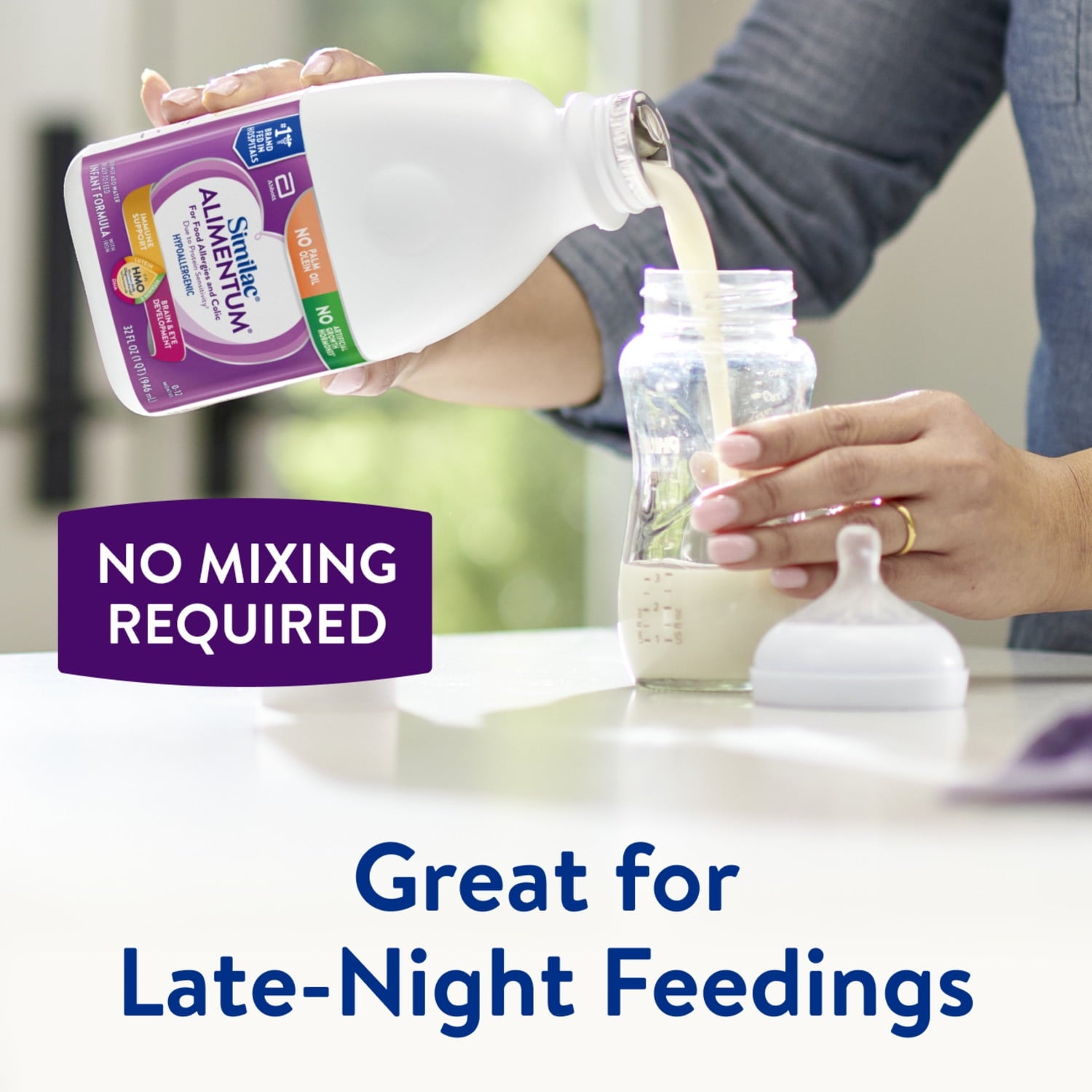 Alimentum With 2'-FL HMO, Ready-to-Feed Baby Formula, 32-fl-oz Bottle