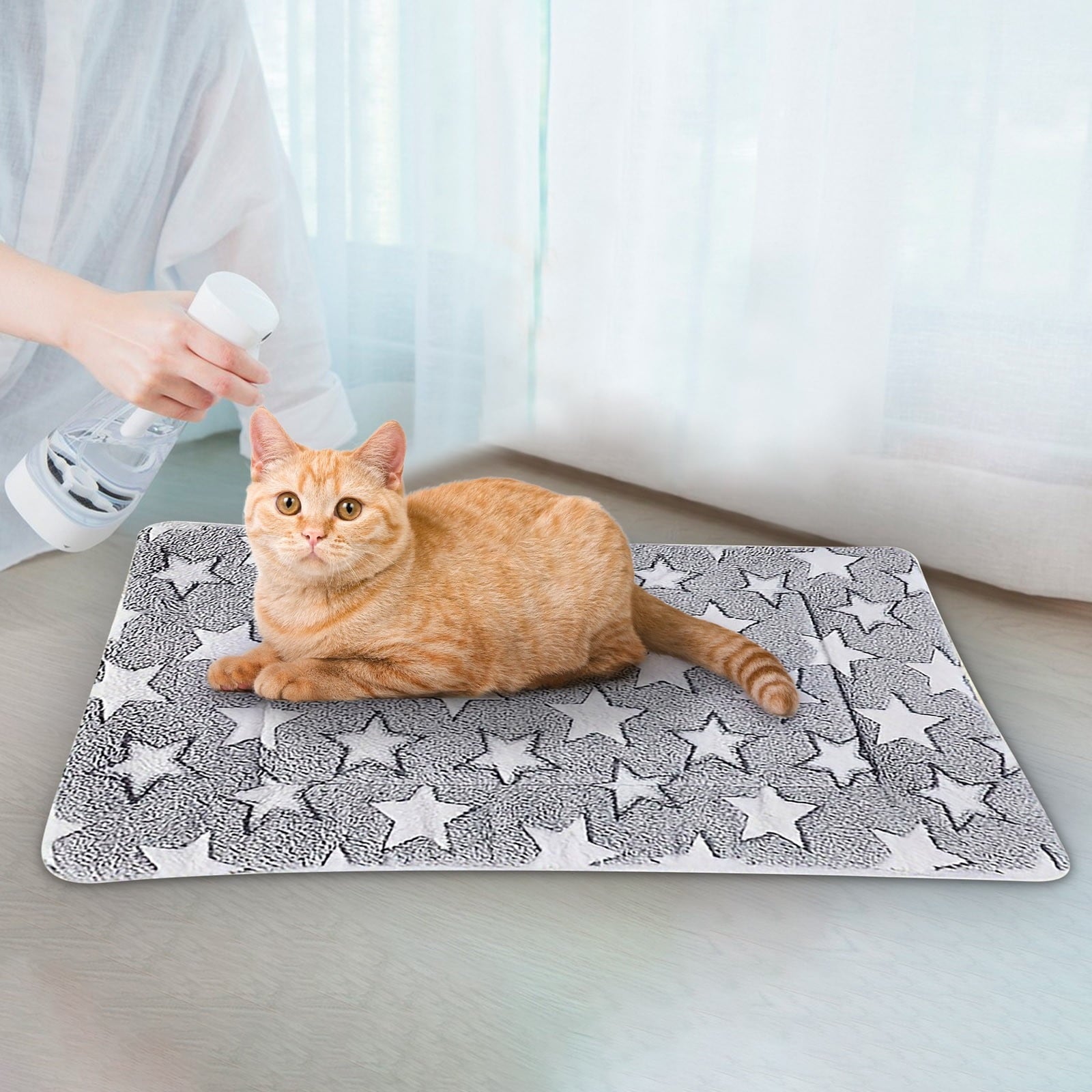 Cats Bed Cats Cushion Winter Thick Mattress Pet Sleeping Pad Indoor Cats Bed Comfy Pet Bed Suitable for Small Cats and Dogs 16.2x9.8in