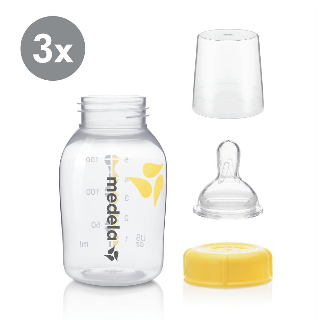 Slow Flow Feeding &amp; Storage Bottle Set, 5oz, 3-Pack