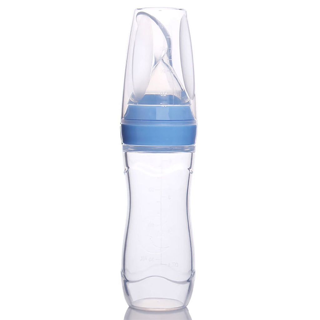 Pedty 1* Squeezed Feeding Spoon,1pc Silicone Baby Food Bottle Spoon Feeder For Baby Toddler Infant Cereal Food Supplement 120ml