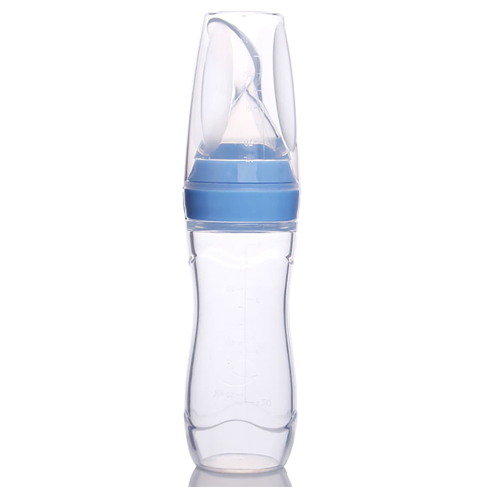 Pedty 1* Squeezed Feeding Spoon,1pc Silicone Baby Food Bottle Spoon Feeder For Baby Toddler Infant Cereal Food Supplement 120ml