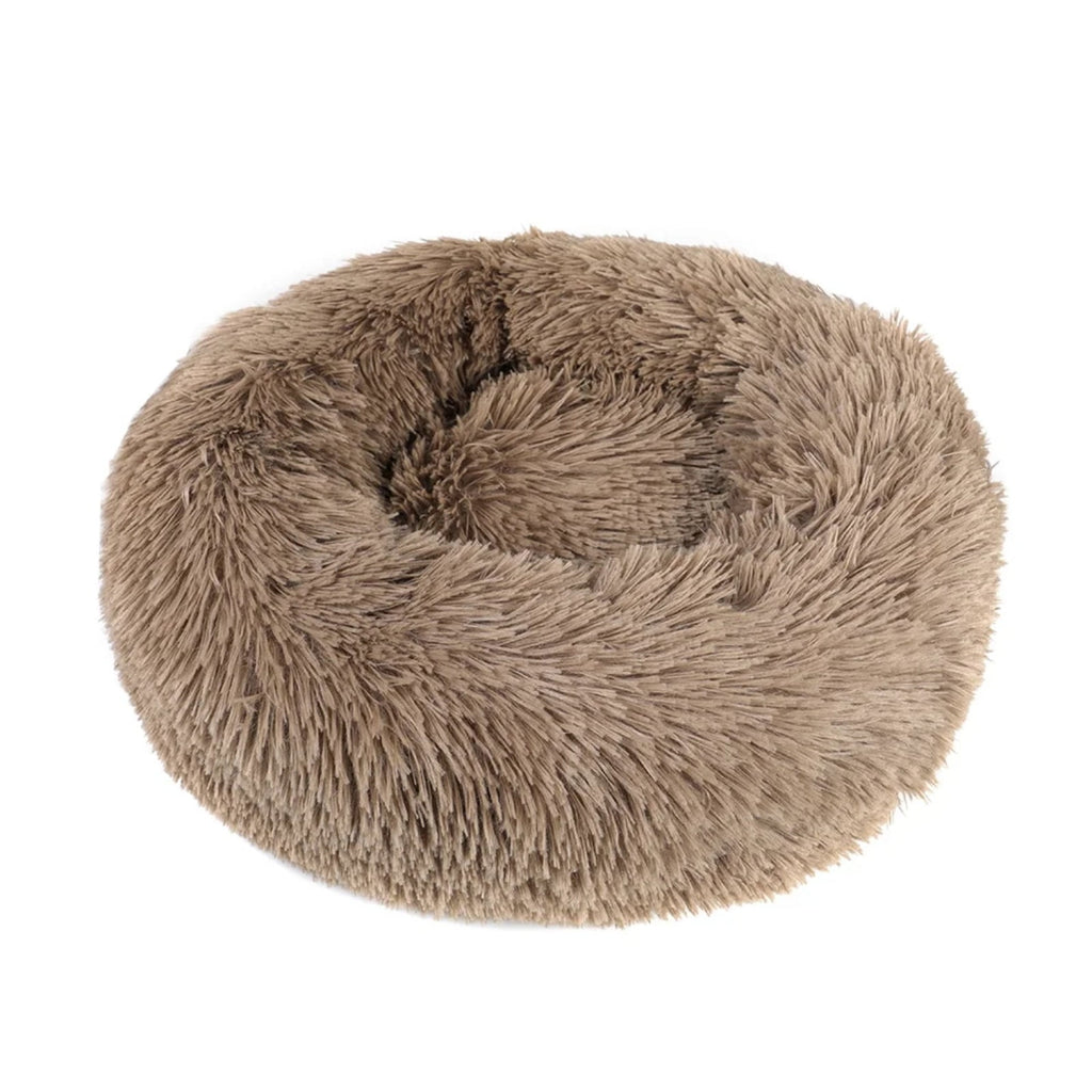 Round Plush Pet Bed for Dogs &amp; Cats, Dog Bed Sleeping Kennel Nest