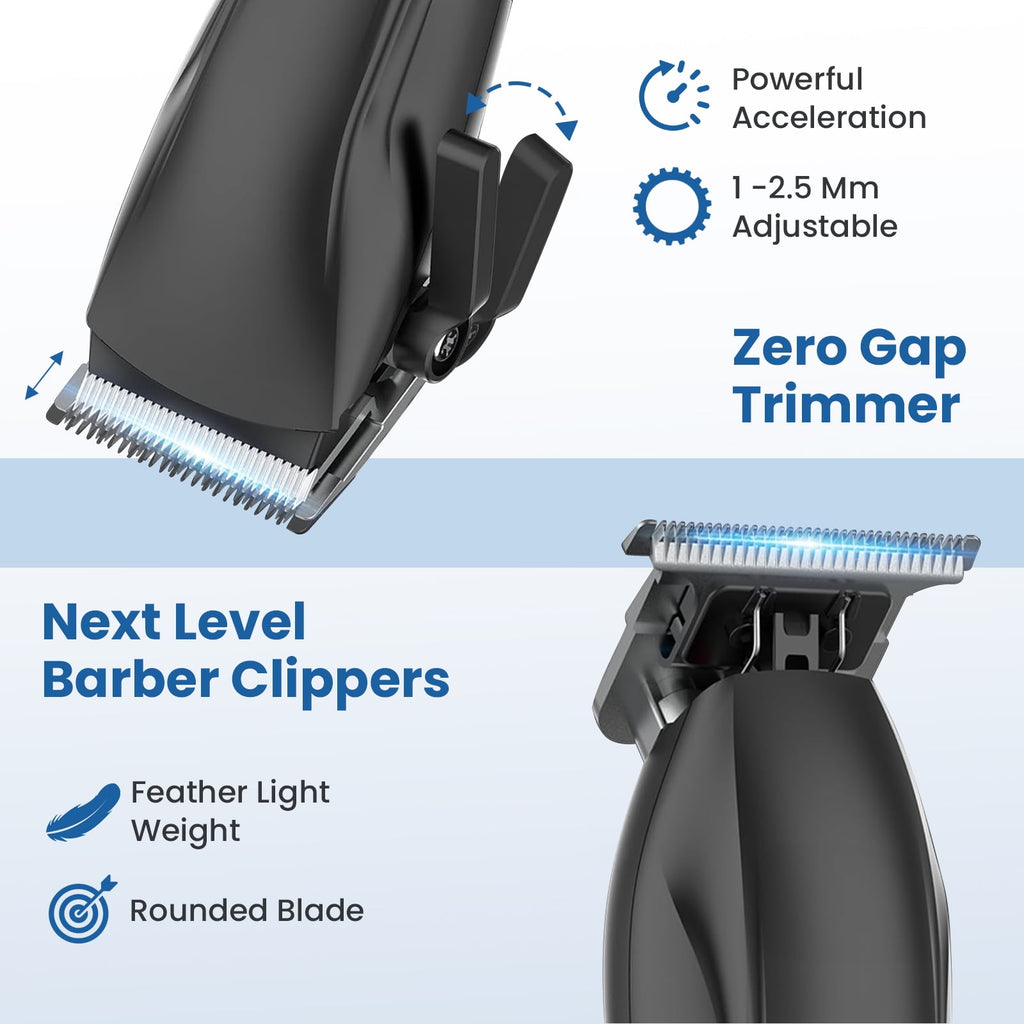 Hair Clippers for Men: Cordless Hair Clipper Trimmer with LED Display - Mens Clippers and Grooming Set, Barber Clippers Set