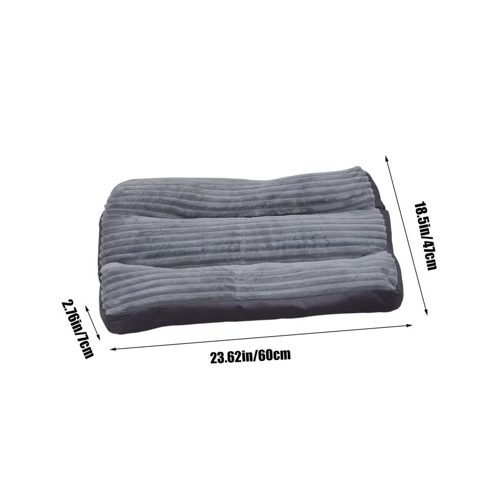 Dog Bed Washable with Removable Cover , Flannel Dog Crate Beds for Large Medium Small Dogs Cats, Pet Beds Kennel Pad 23.6 inch x 18.5 inch