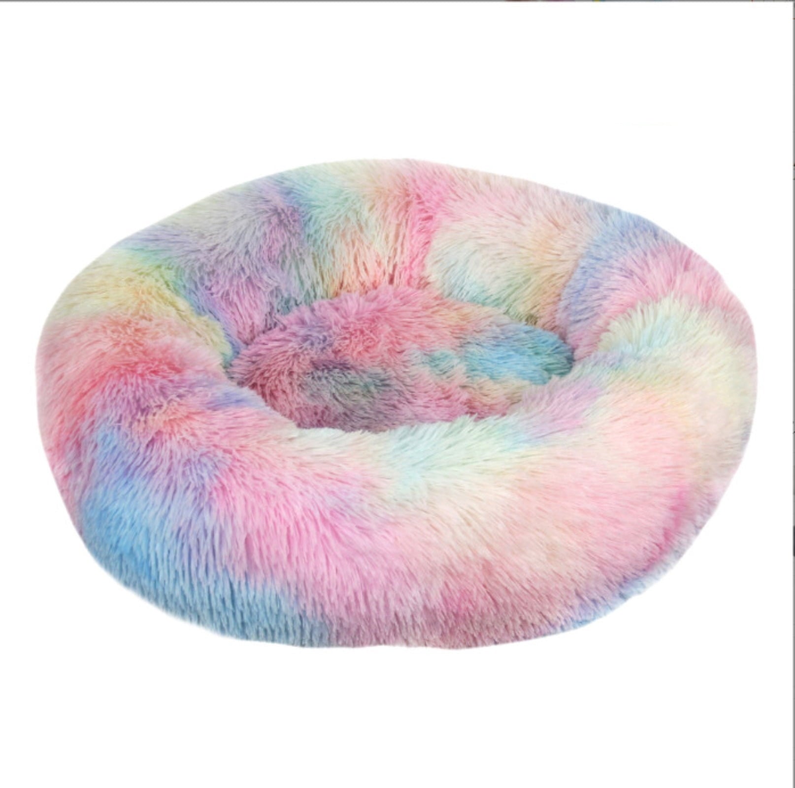 Round Plush Pet Bed for Dogs &amp; Cats, Dog Bed Sleeping Kennel Nest