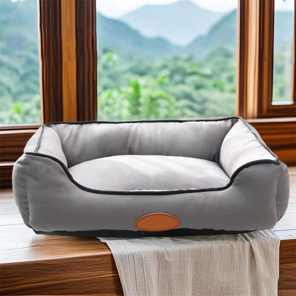 Dog Bed for Large Medium Small Dogs, Rectangle Washable Sleeping Puppy Bed, Cat Beds for Indoor Cats, Pet Sofa Bed, Anti-Slip Bottom