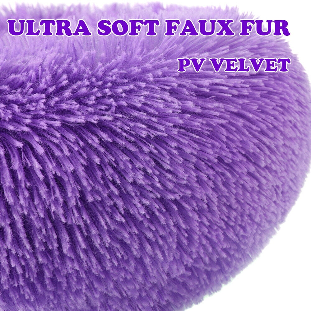 Round Plush Pet Bed for Dogs &amp; Cats, Dog Bed Sleeping Kennel Nest