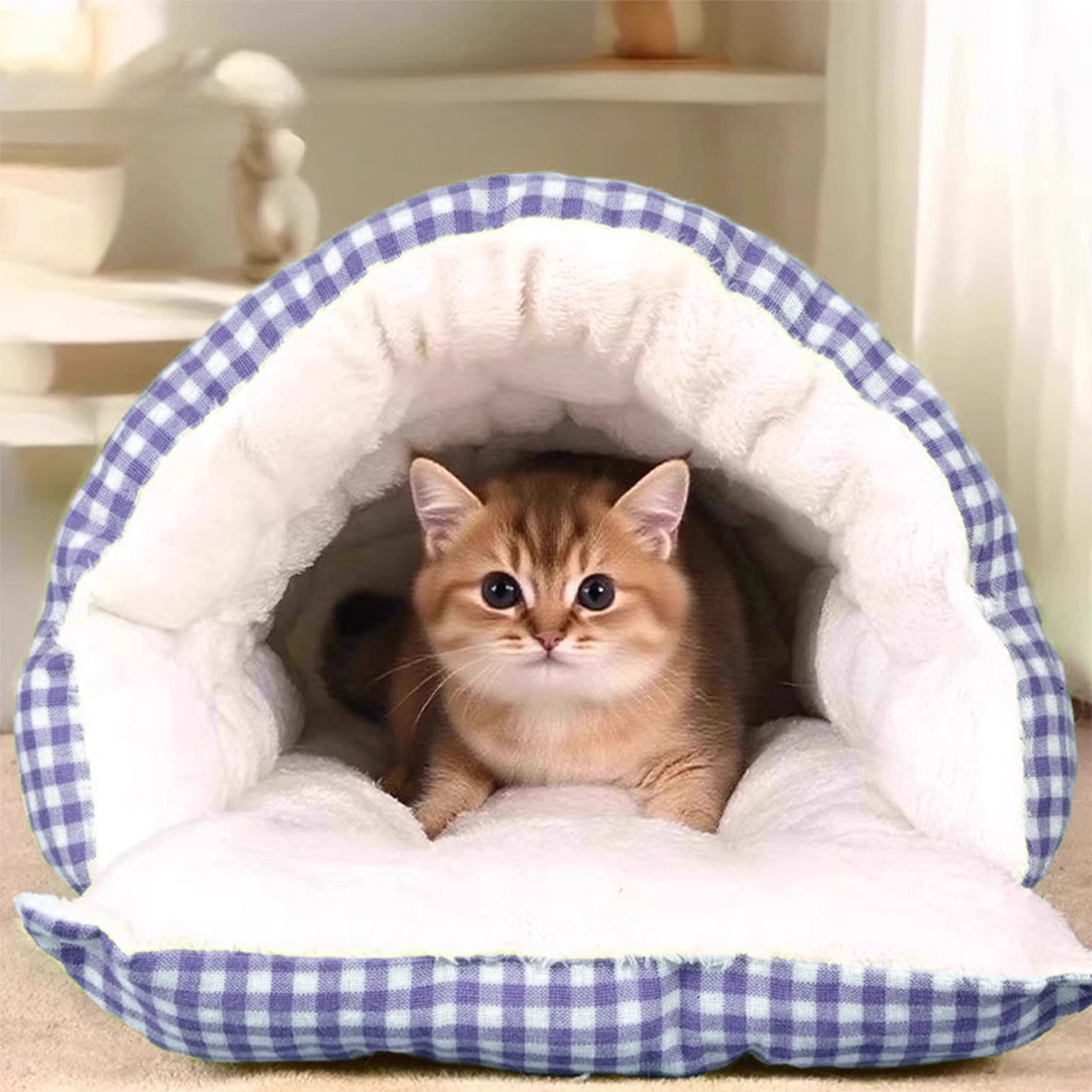 Clearance Dog Bed Medium Size Dogs, Cat Beds for Indoor Cats, Pet Bed for Puppy and Kitty, Washable, Extra , Anti-Slip Bottom