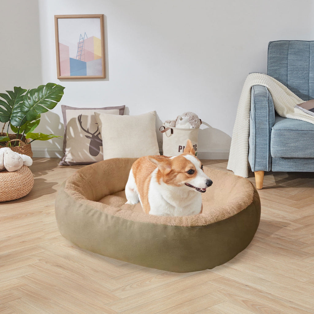 Oval Pet Bed Bed Fleece Warmth Pet Pad for Cat &amp; Small Dog