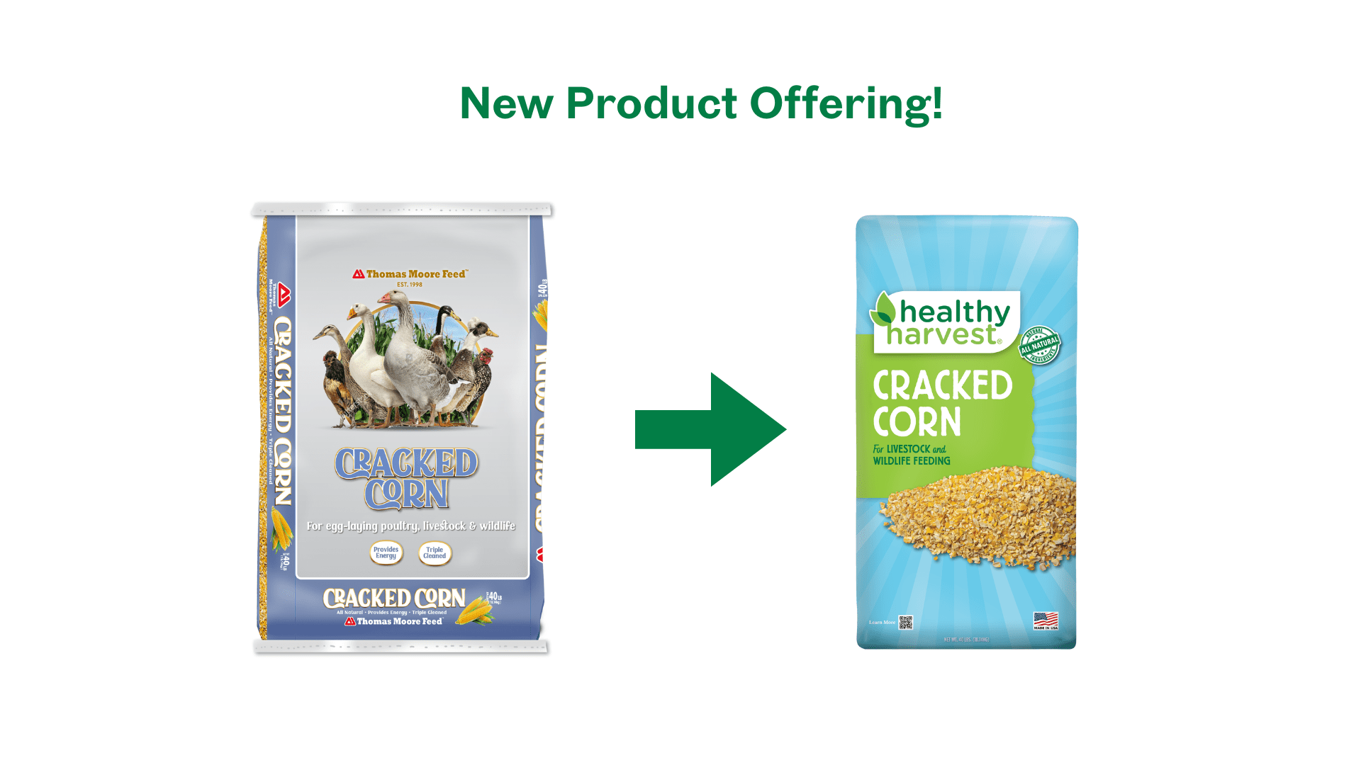 (2 pack) Cracked Corn for Poultry and Livestock, 40 lb Bag