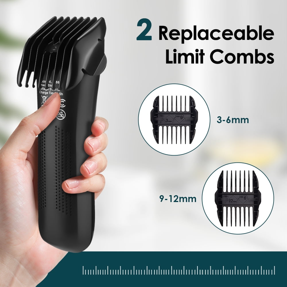 Electric Body Hair Trimmer for Men, Grooming Trimmer, Beard and Body Shaver with LED Light, Digital LCD Display for Underarm, Leg, Chest, Head Styling