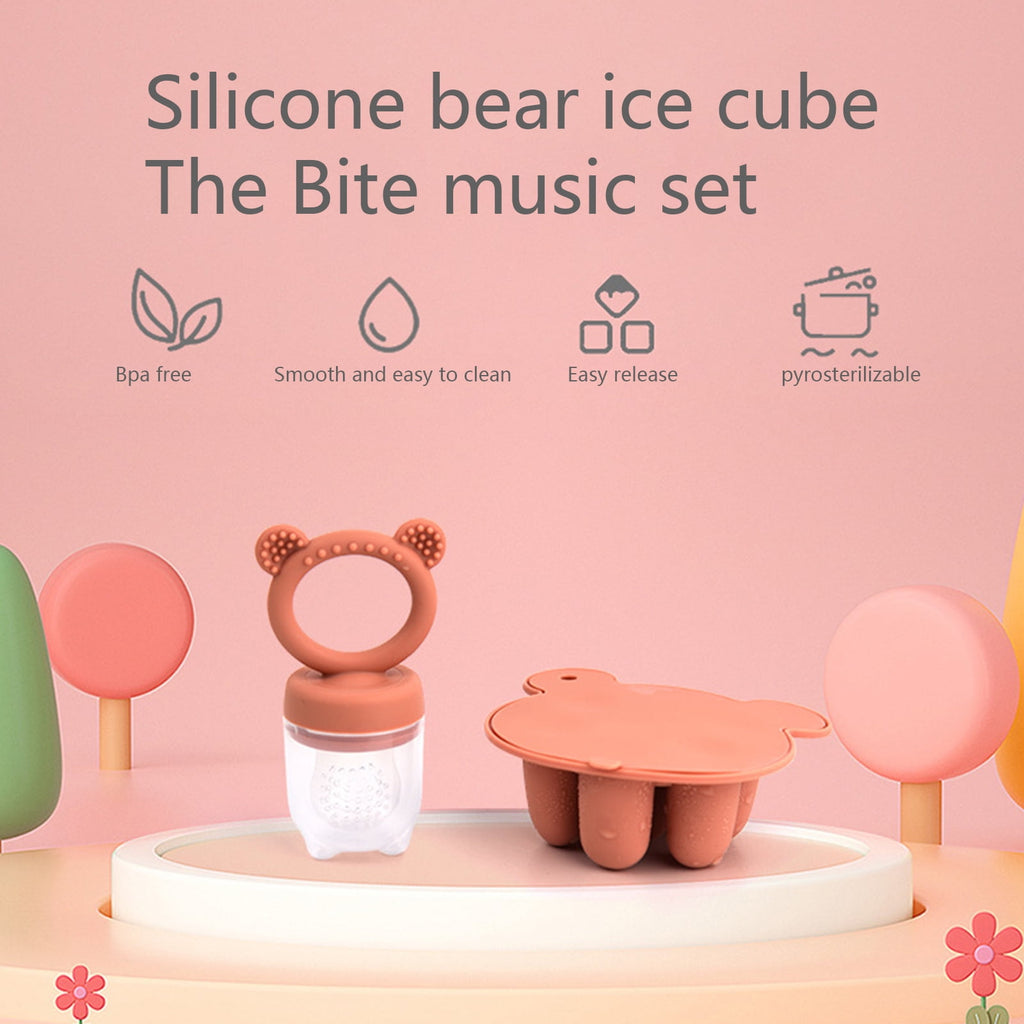 Silicone Baby Fruit Food Feeder Pacifier &amp; Breastmilk Popsicle Freezer Molds, Baby Food Storage Containers Breast Milk Ice Cubes for Baby Teething &amp; Infant Self Feeding, BPA Free (Green)