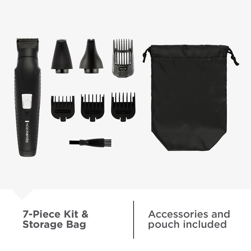 Graphite All-in-One Grooming Kit, Men's Head &amp; Body Trimmer Kit with Combs, Black