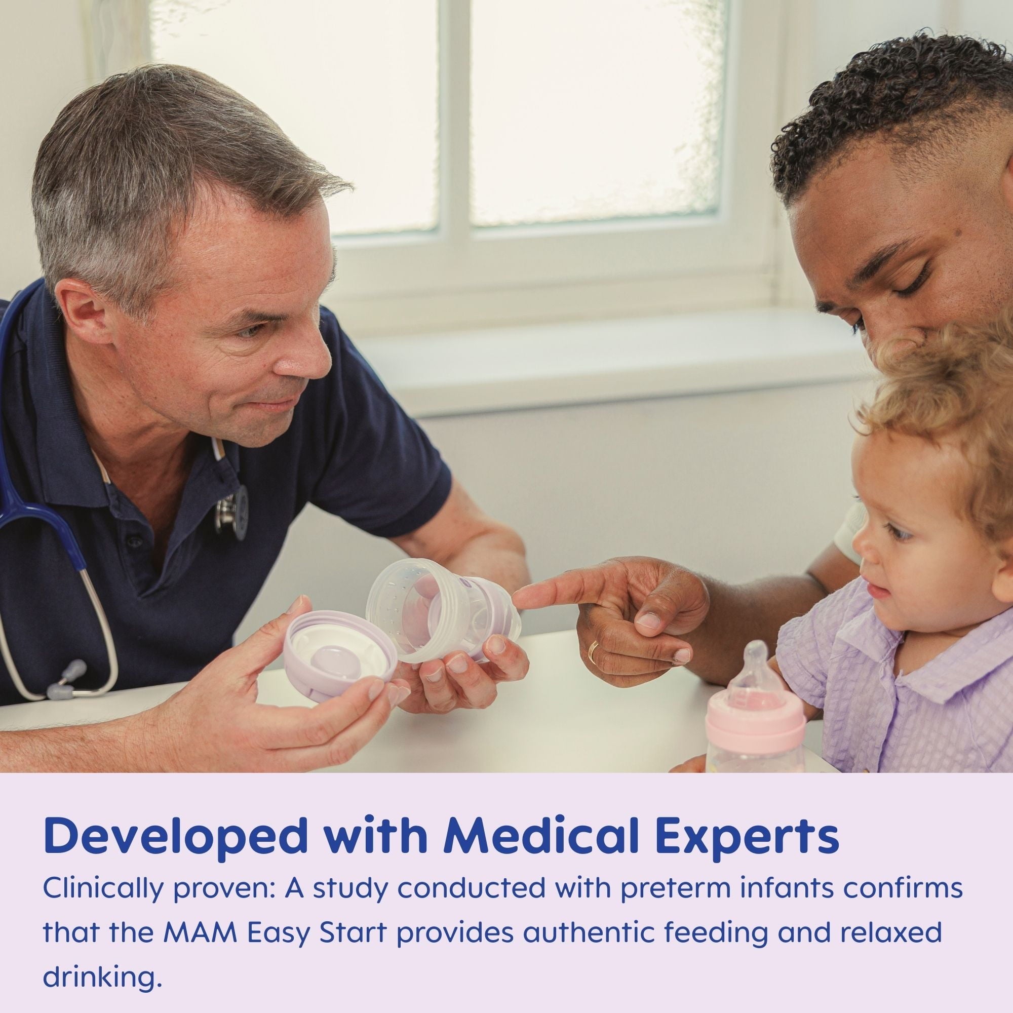 Newborn Gift Set, Pacifiers and Baby Bottles for Breastfed Babies, 'Feed &amp; Soothe' Set, White, 6-Count