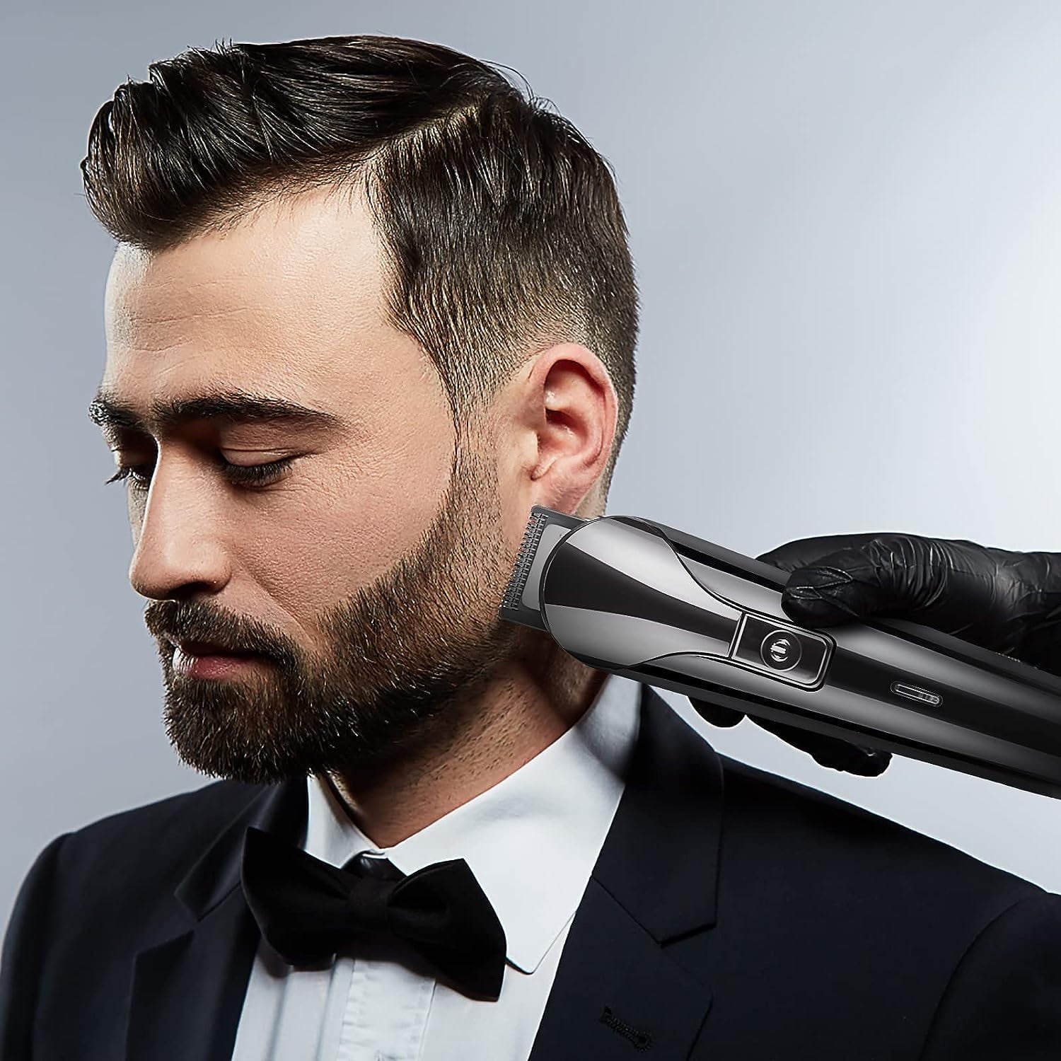 5 in 1 Hair Trimmer, Beard Trimmer for Men, Electric Razor, Cordless Shavers, Hair Clippers for Mustache Groin Body Hair, Painless Hair Removal, Grooming Kit for Men, Black