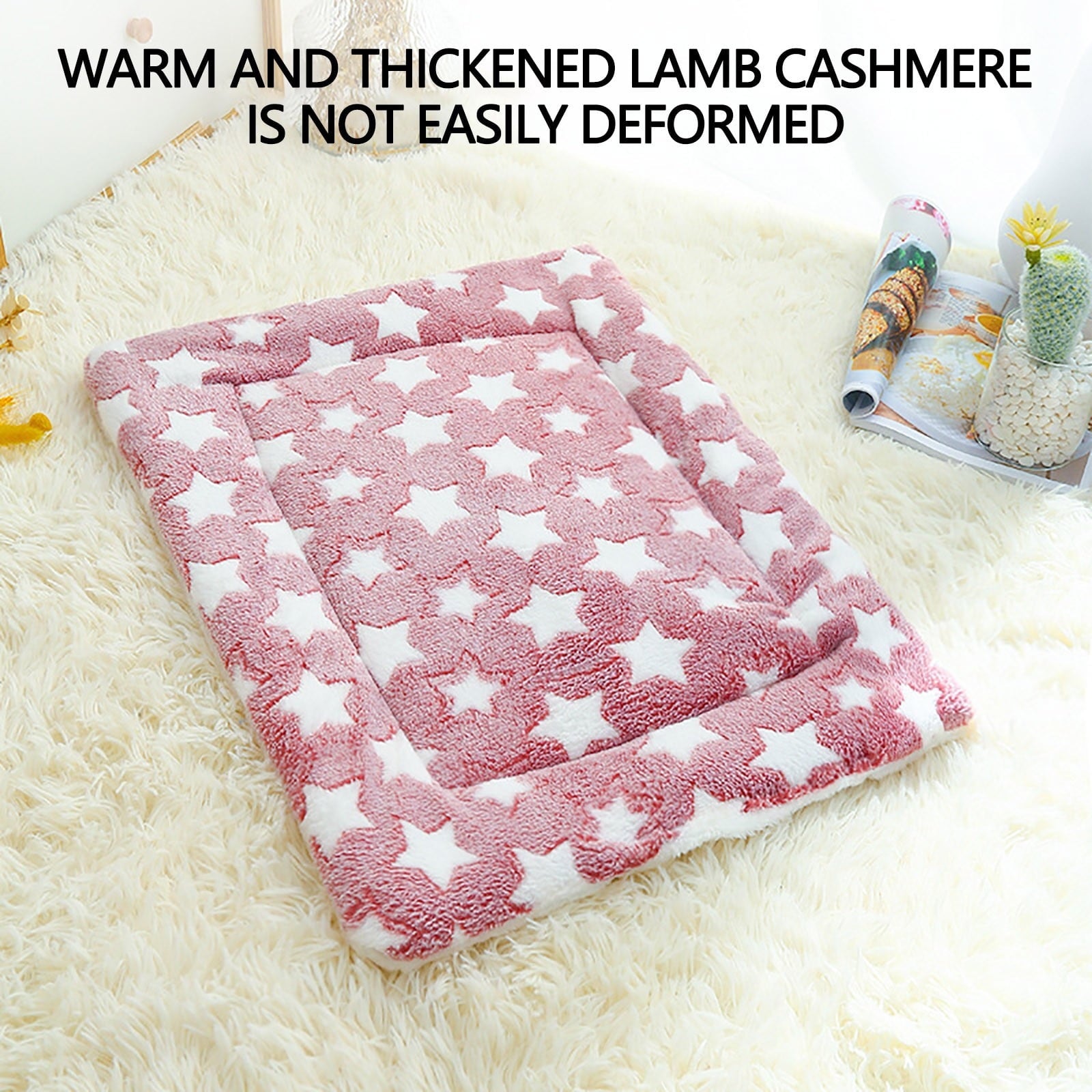 Cats Bed Cats Cushion Winter Thick Mattress Pet Sleeping Pad Indoor Cats Bed Comfy Pet Bed Suitable for Small Cats and Dogs 16.2x9.8in